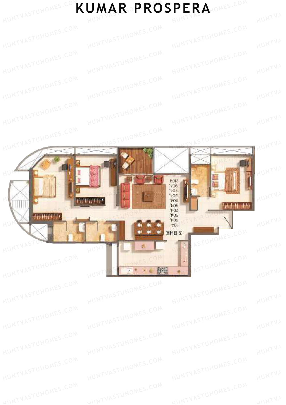 Kumar Prospera Tower A5 Unit 4 Floor Plan