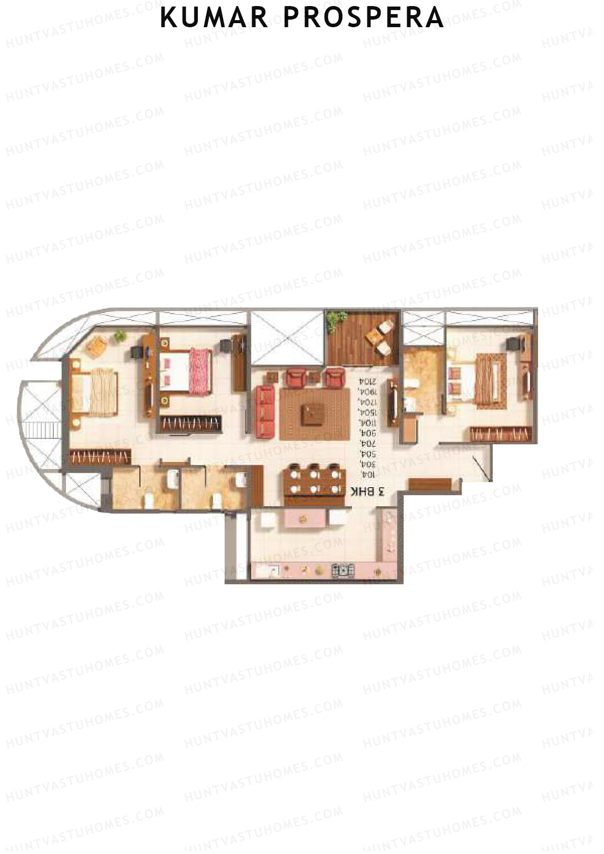 Kumar Prospera Tower A5 Unit 4 Floor Plan