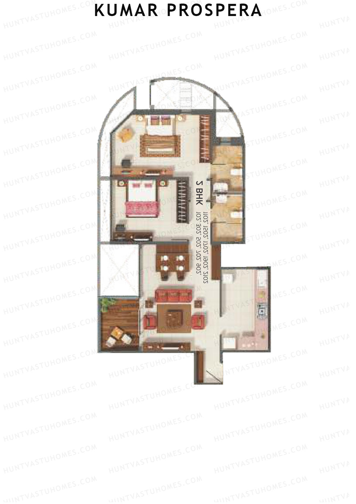 Kumar Prospera Tower A6 Unit 1 Floor Plan