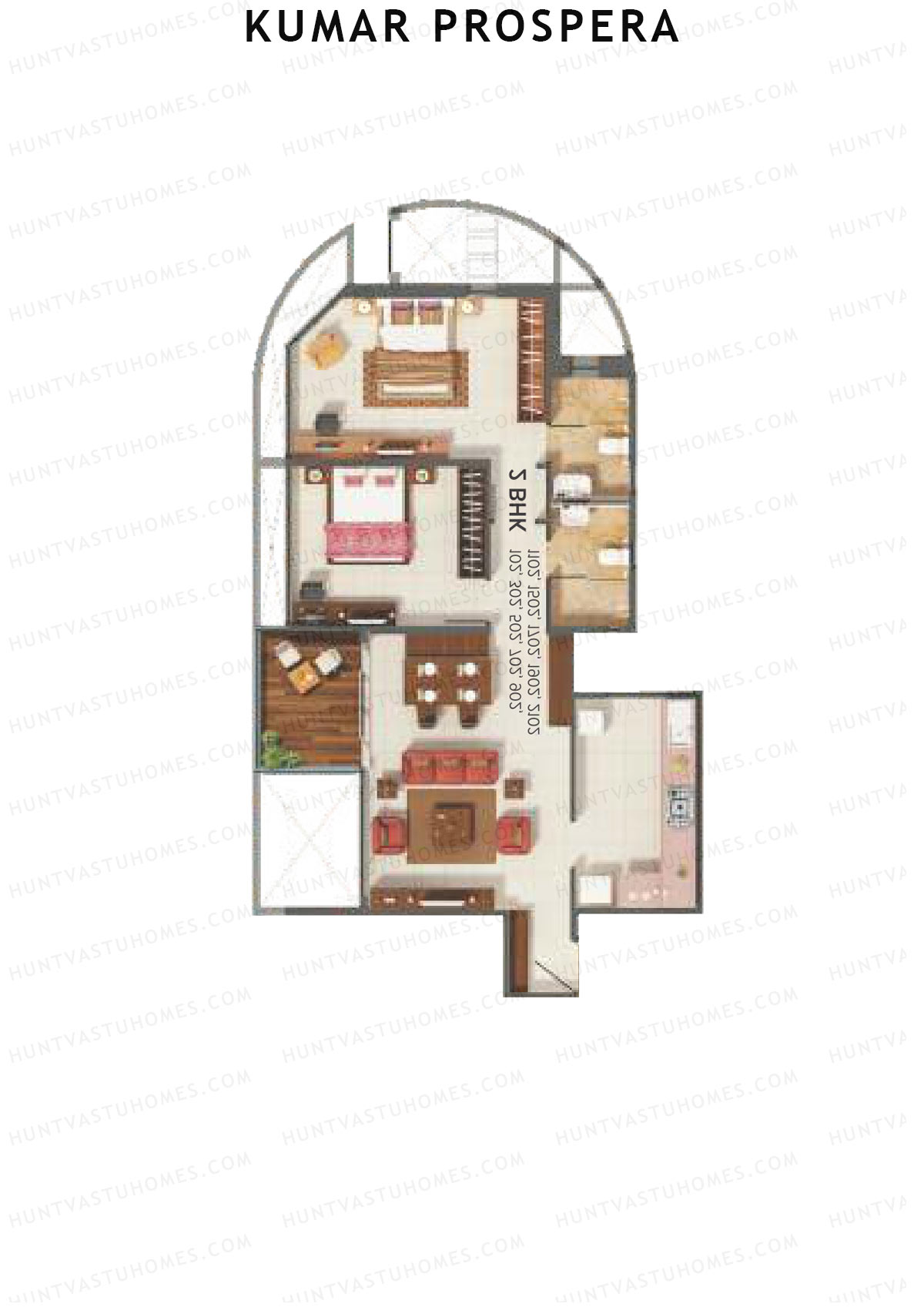 Kumar Prospera Tower A7 Unit 1 Floor Plan
