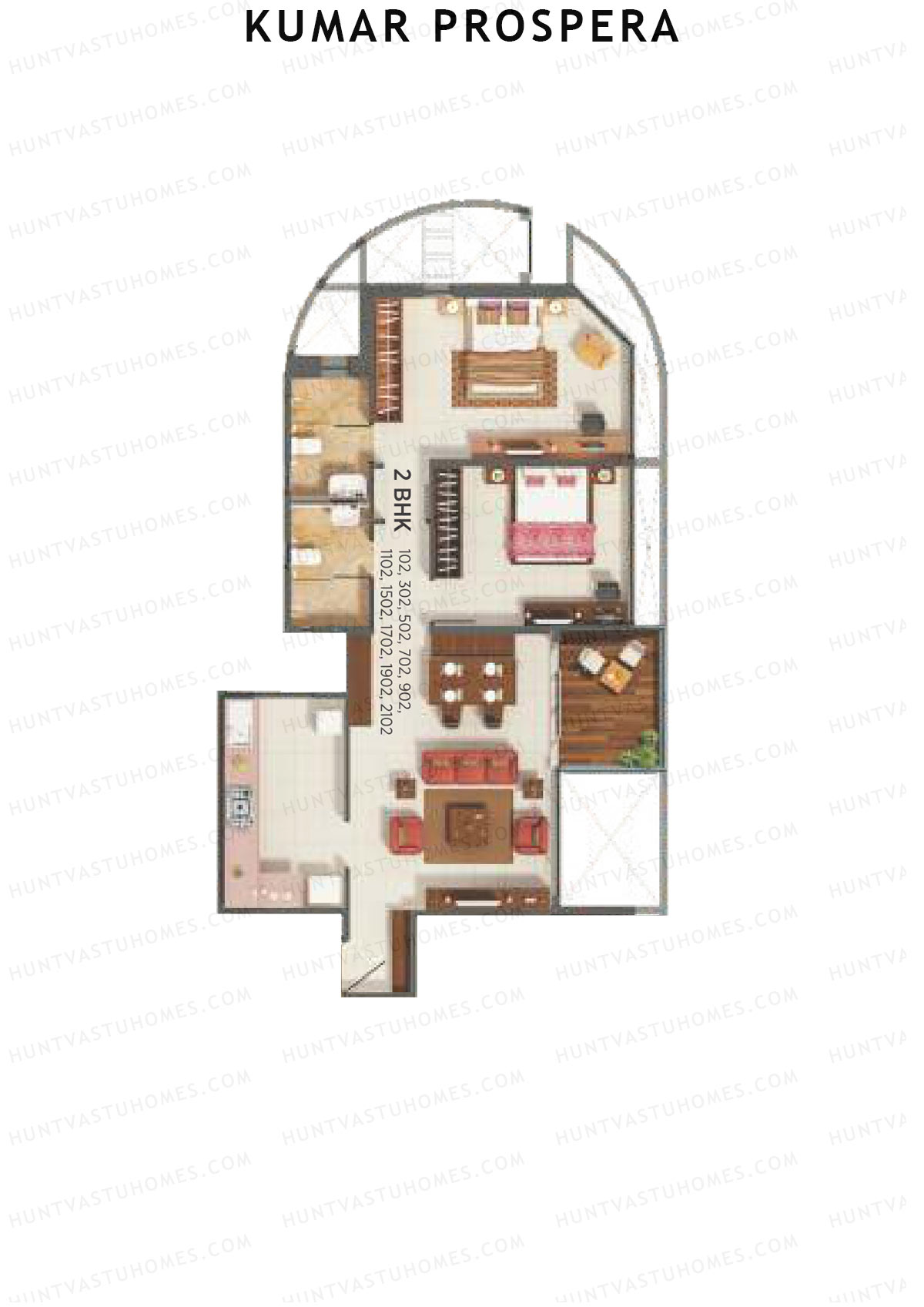 Kumar Prospera Tower A7 Unit 2 Floor Plan