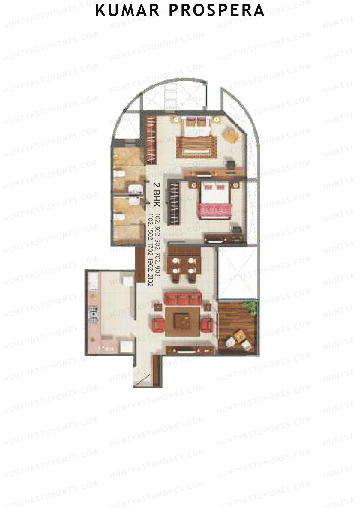 Kumar Prospera Tower A7 Unit 2 Floor Plan