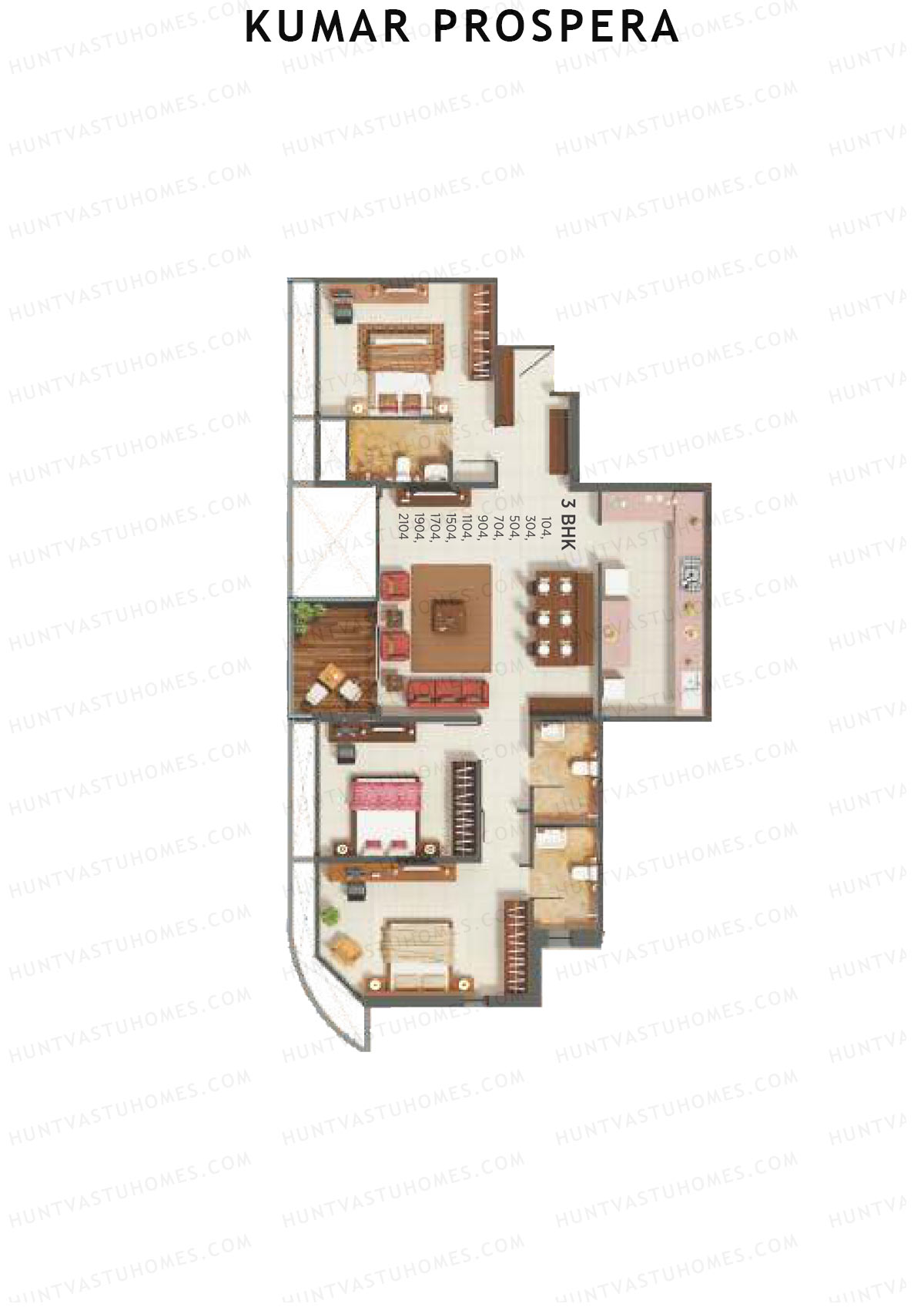 Kumar Prospera Tower A7 Unit 4 Floor Plan