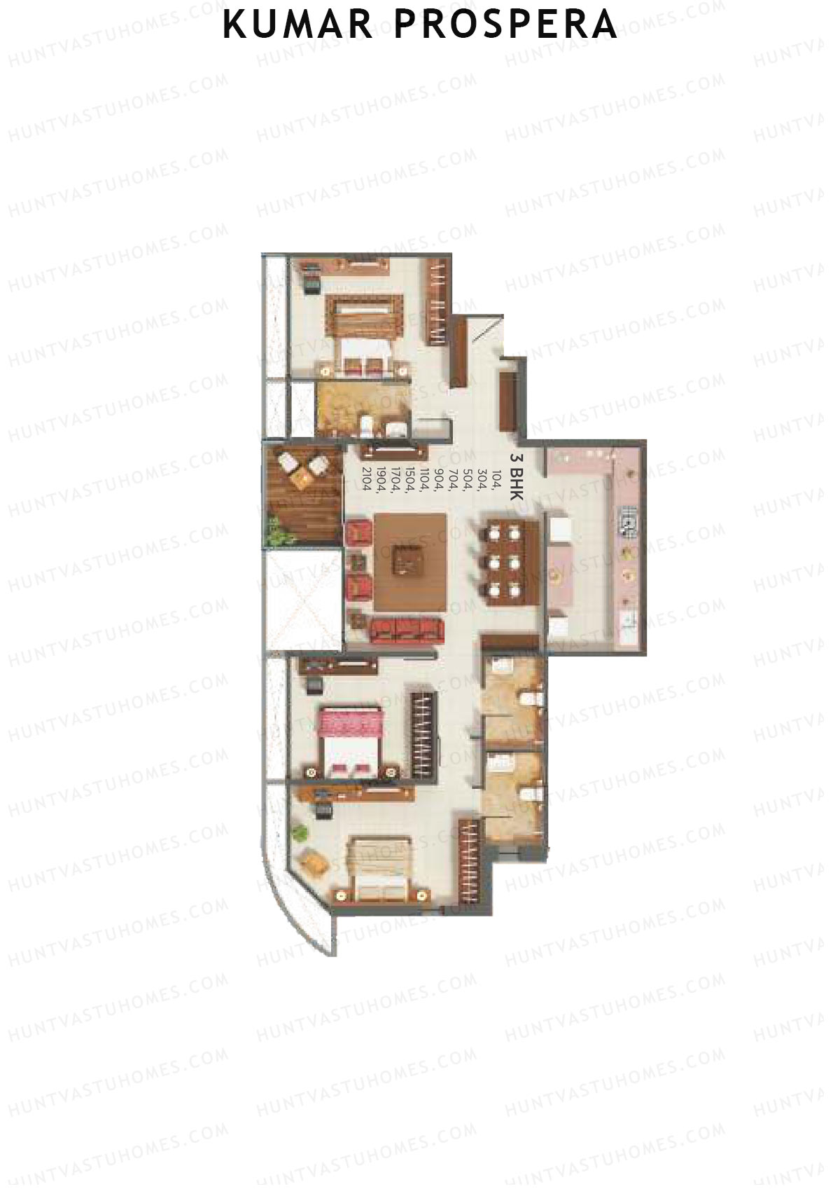 Kumar Prospera Tower A7 Unit 4 Floor Plan