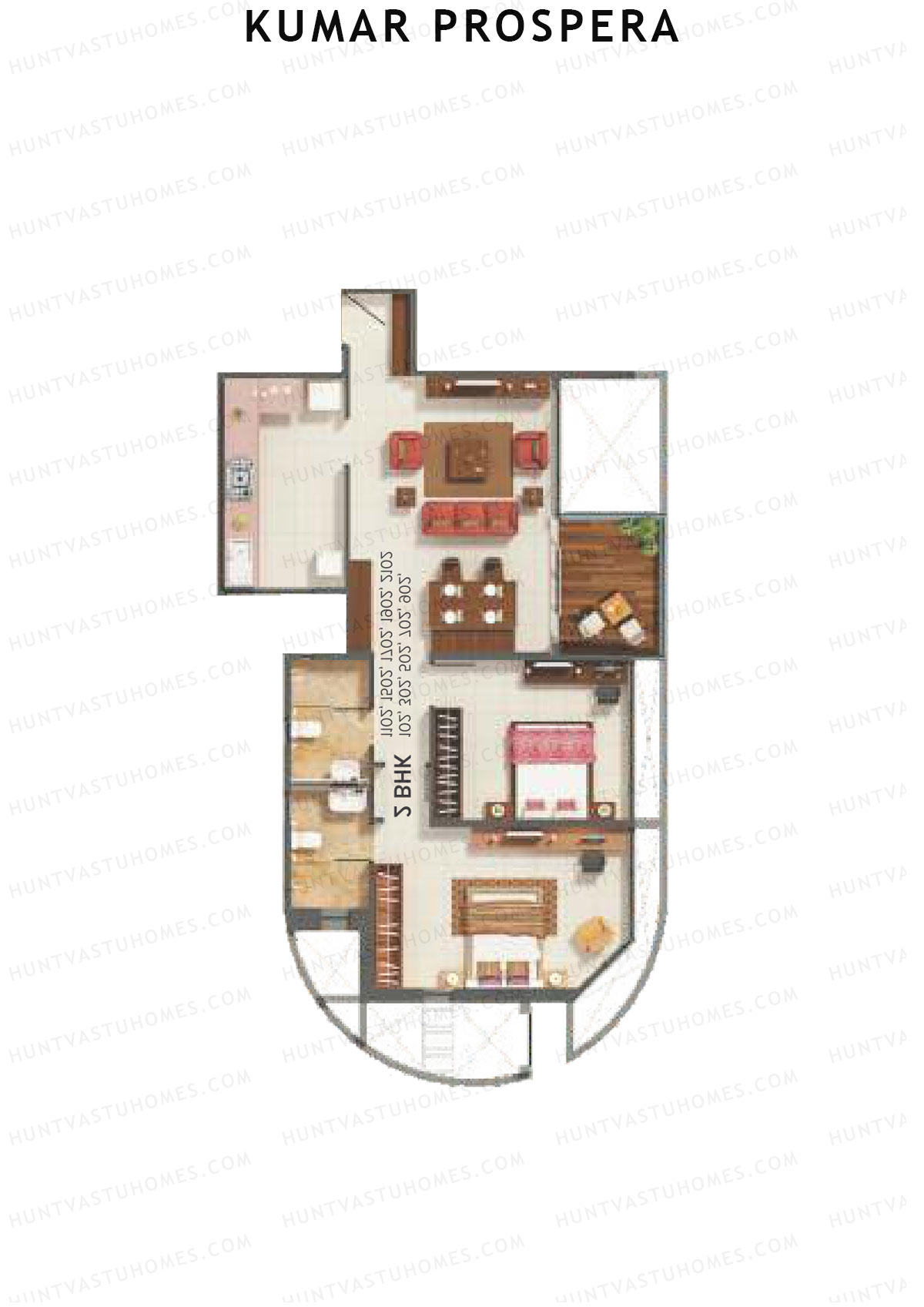 Kumar Prospera Tower A8 Unit 1 Floor Plan