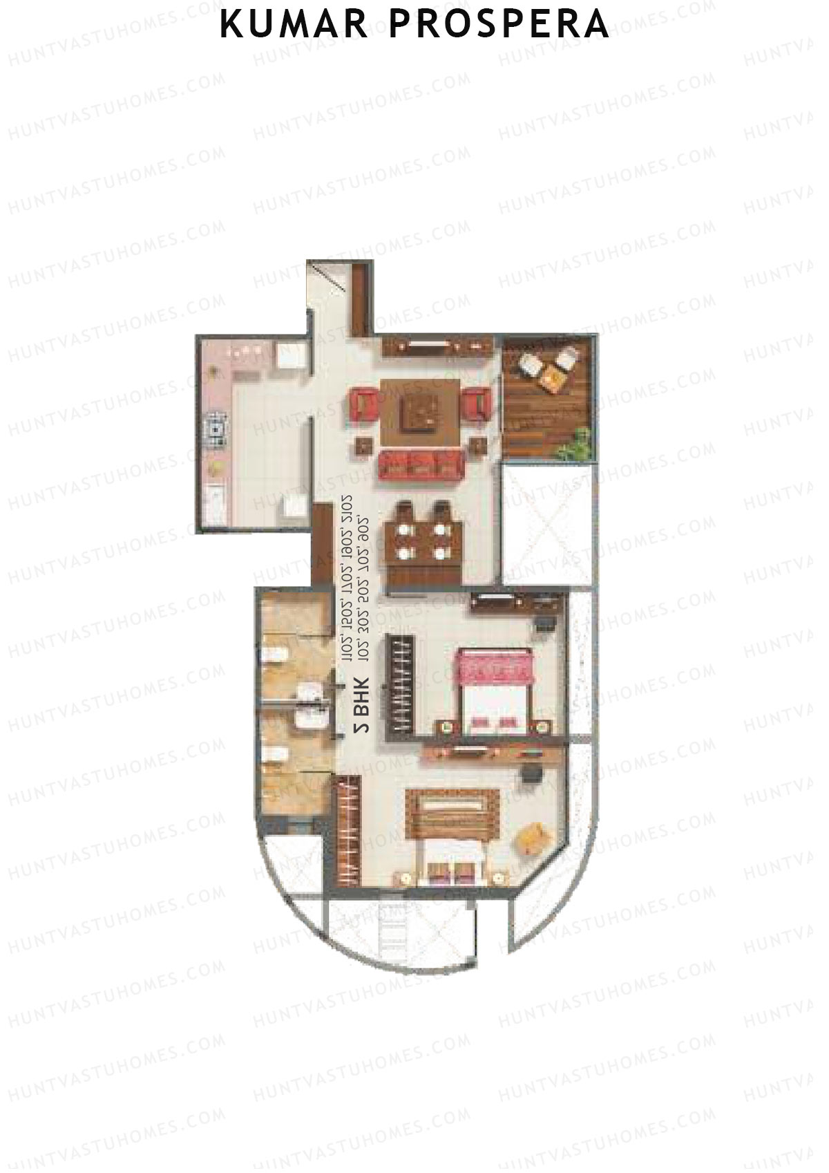 Kumar Prospera Tower A8 Unit 1 Floor Plan
