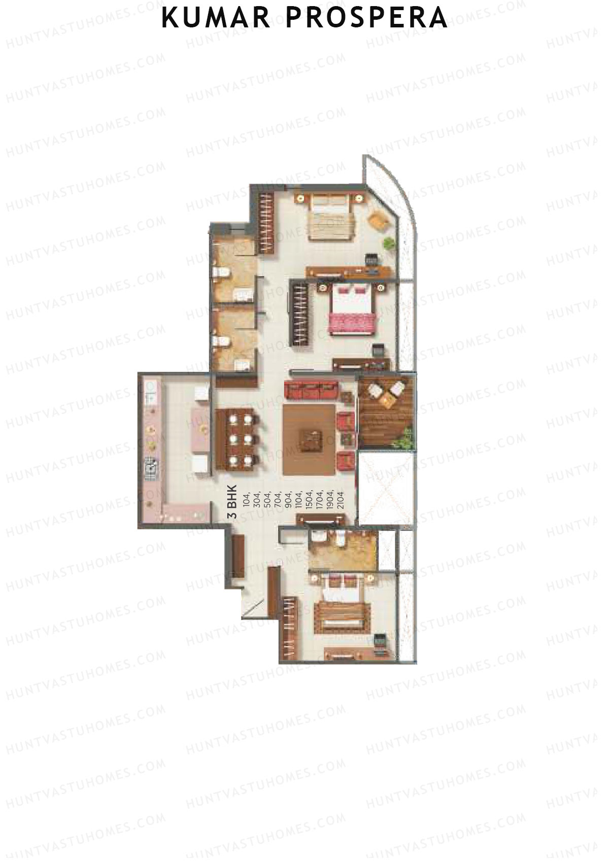 Kumar Prospera Tower A8 Unit 4 Floor Plan