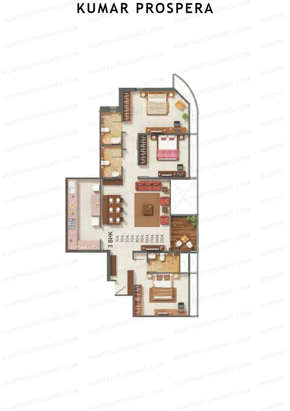 Kumar Prospera Tower A8 Unit 4 Floor Plan