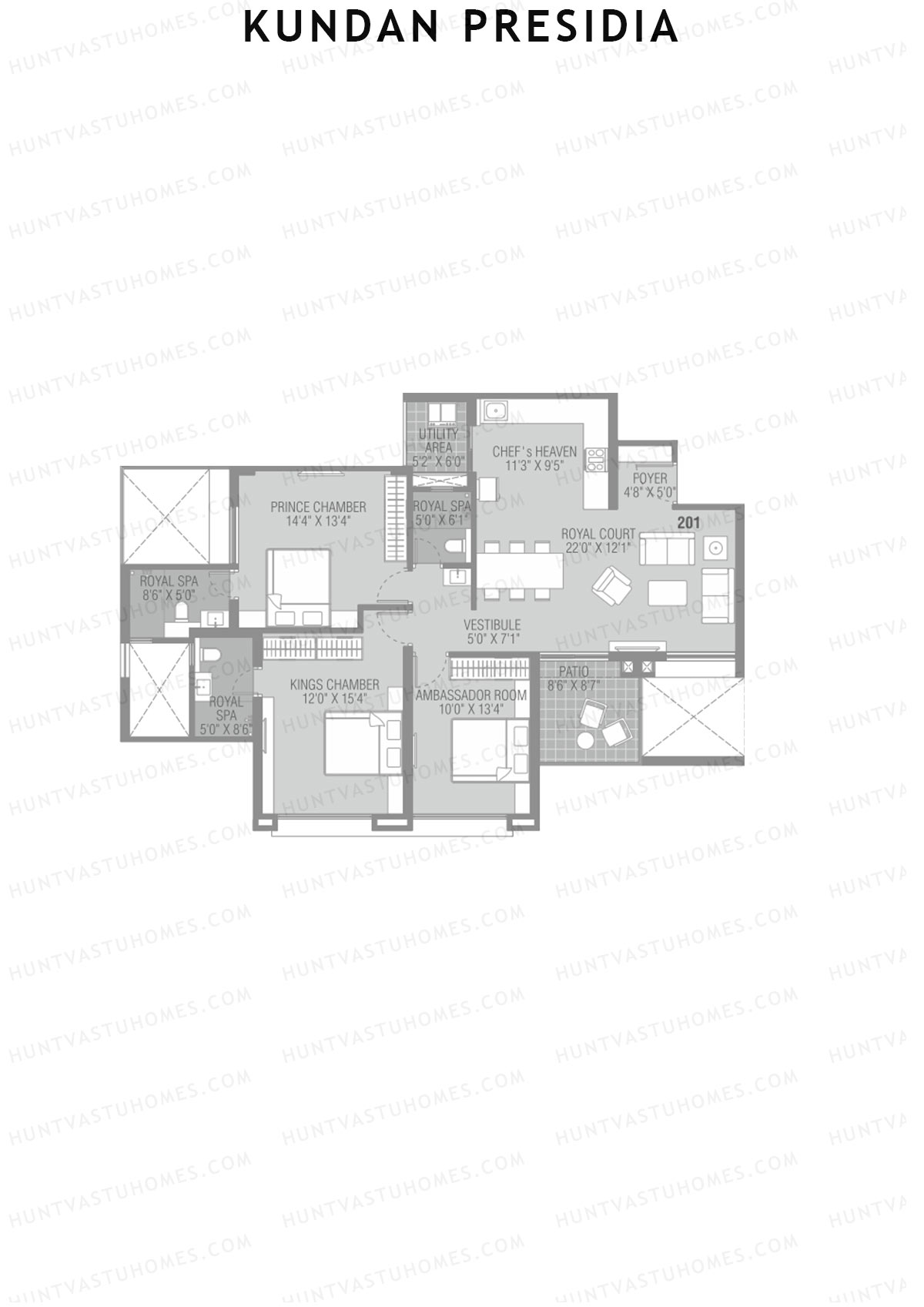 Kundan Presidia Wing A Unit 1 Floor Plan