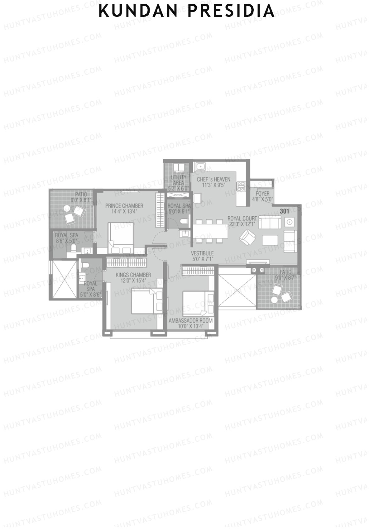 Kundan Presidia Wing A Unit 1 Floor Plan