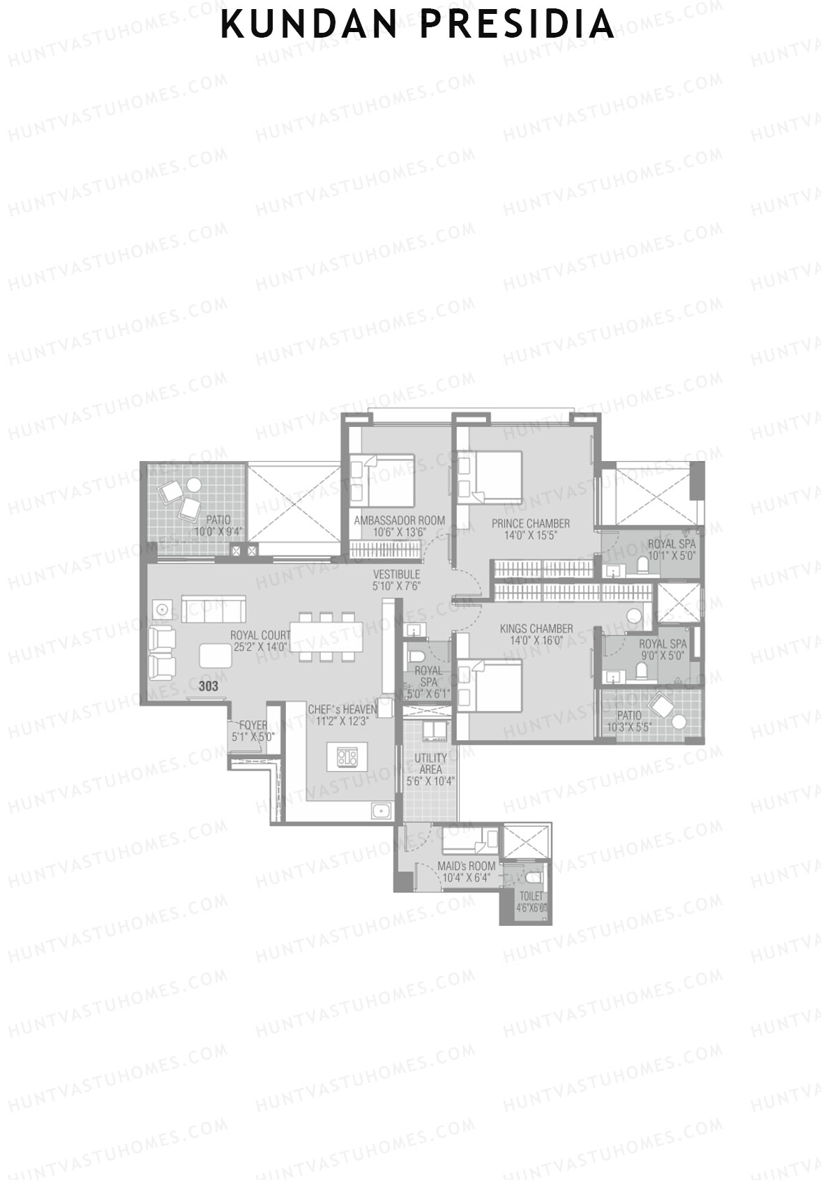 Kundan Presidia Wing A Unit 3 Floor Plan
