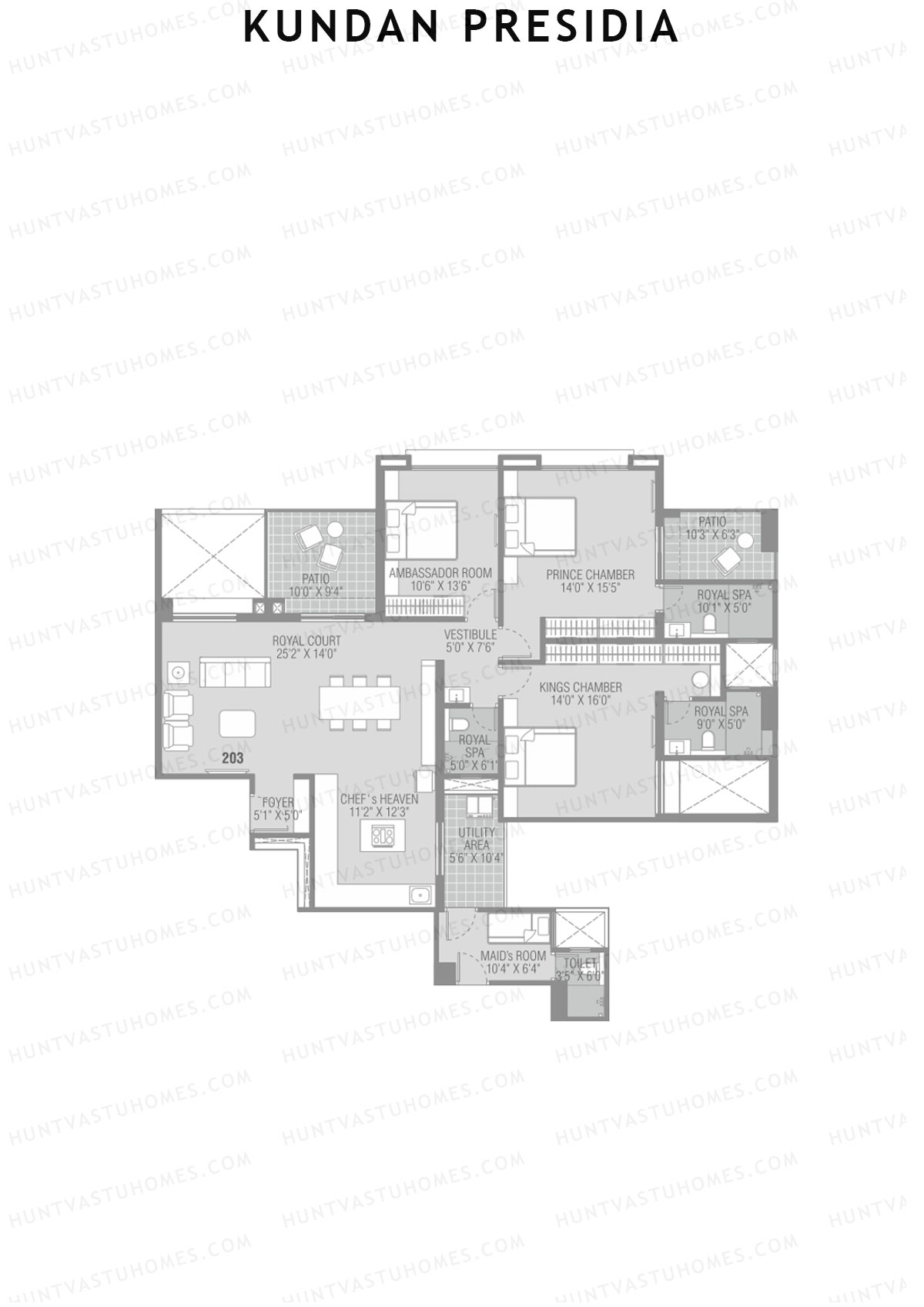 Kundan Presidia Wing A Unit 3 Floor Plan