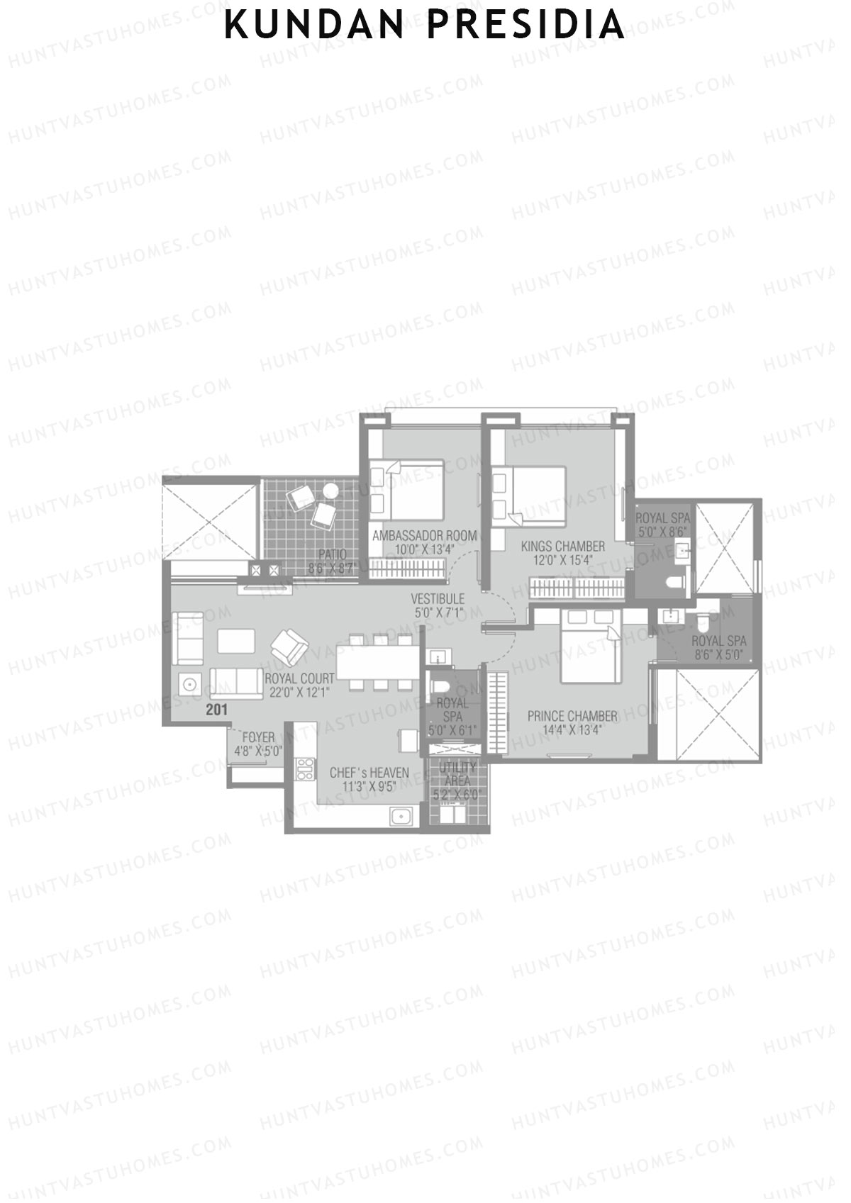 Kundan Presidia Wing B Unit 1 Floor Plan