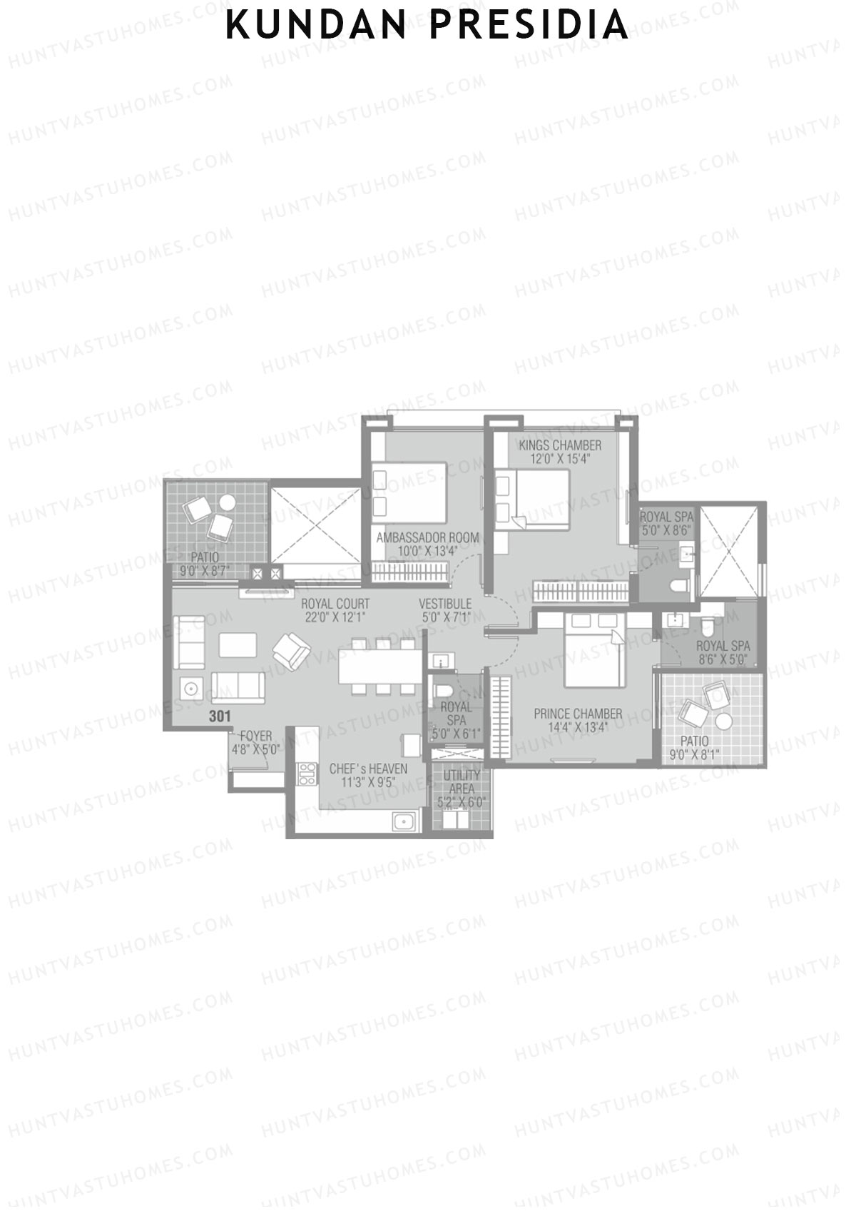 Kundan Presidia Wing B Unit 1 Floor Plan