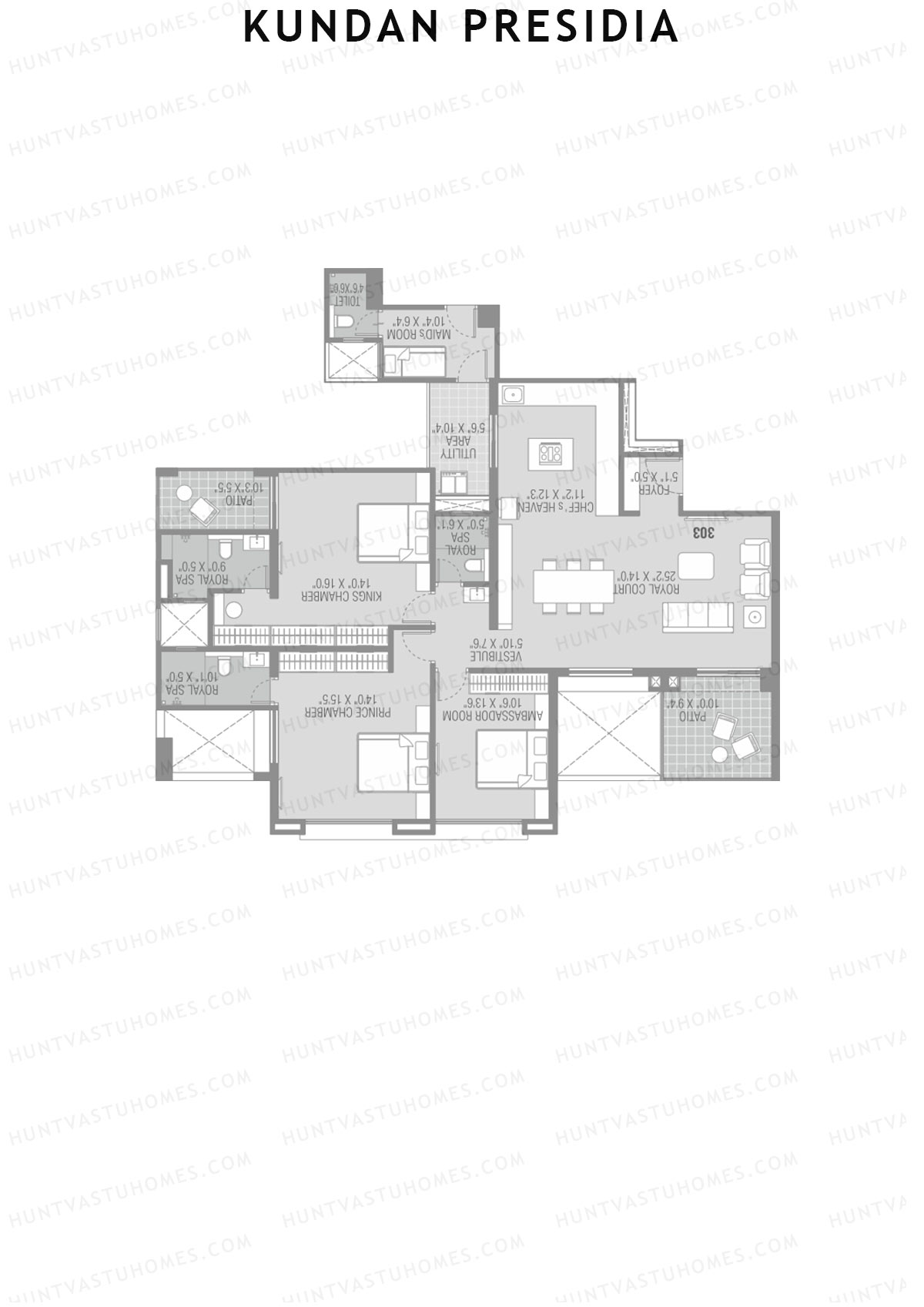 Kundan Presidia Wing B Unit 3 Floor Plan