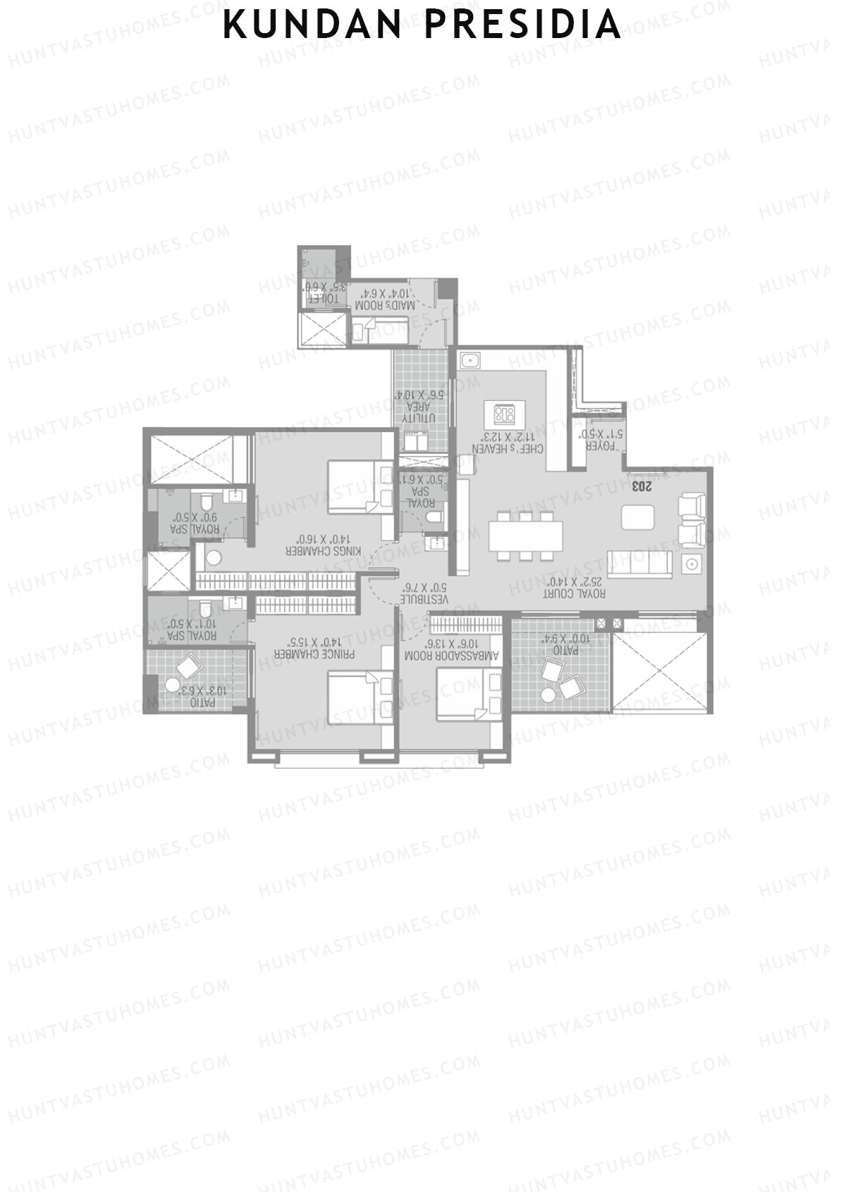 Kundan Presidia Wing B Unit 3 Floor Plan