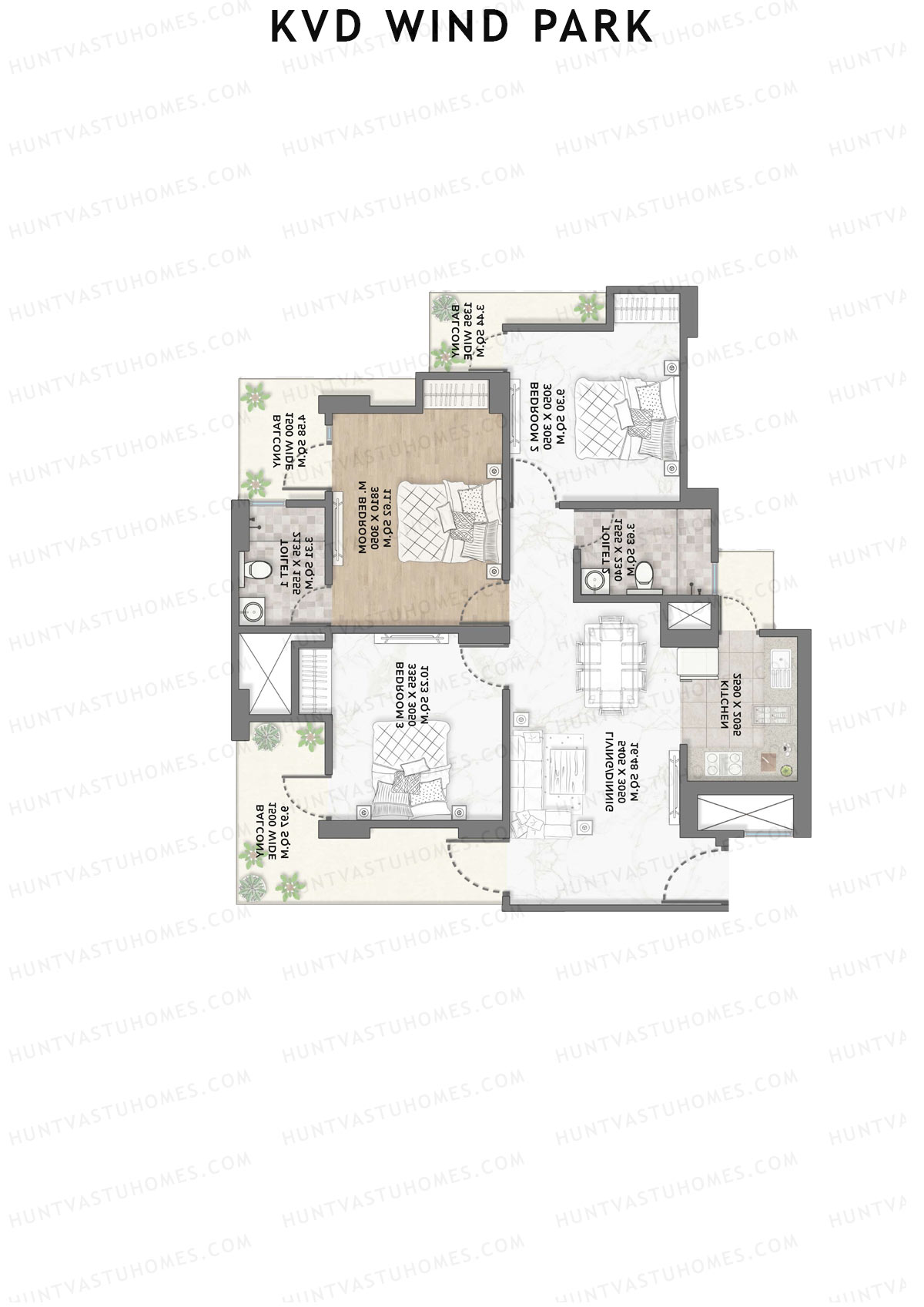 KVD Wind Park Tower 1 Unit 4 Floor Plan