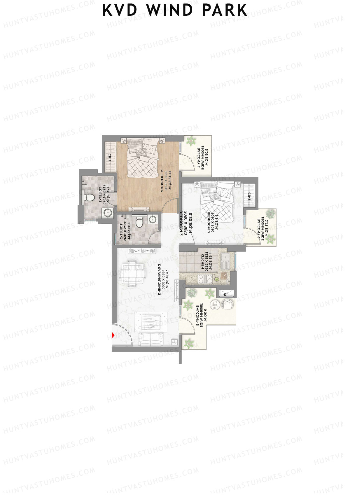 KVD Wind Park Tower 6 Unit 8 Floor Plan