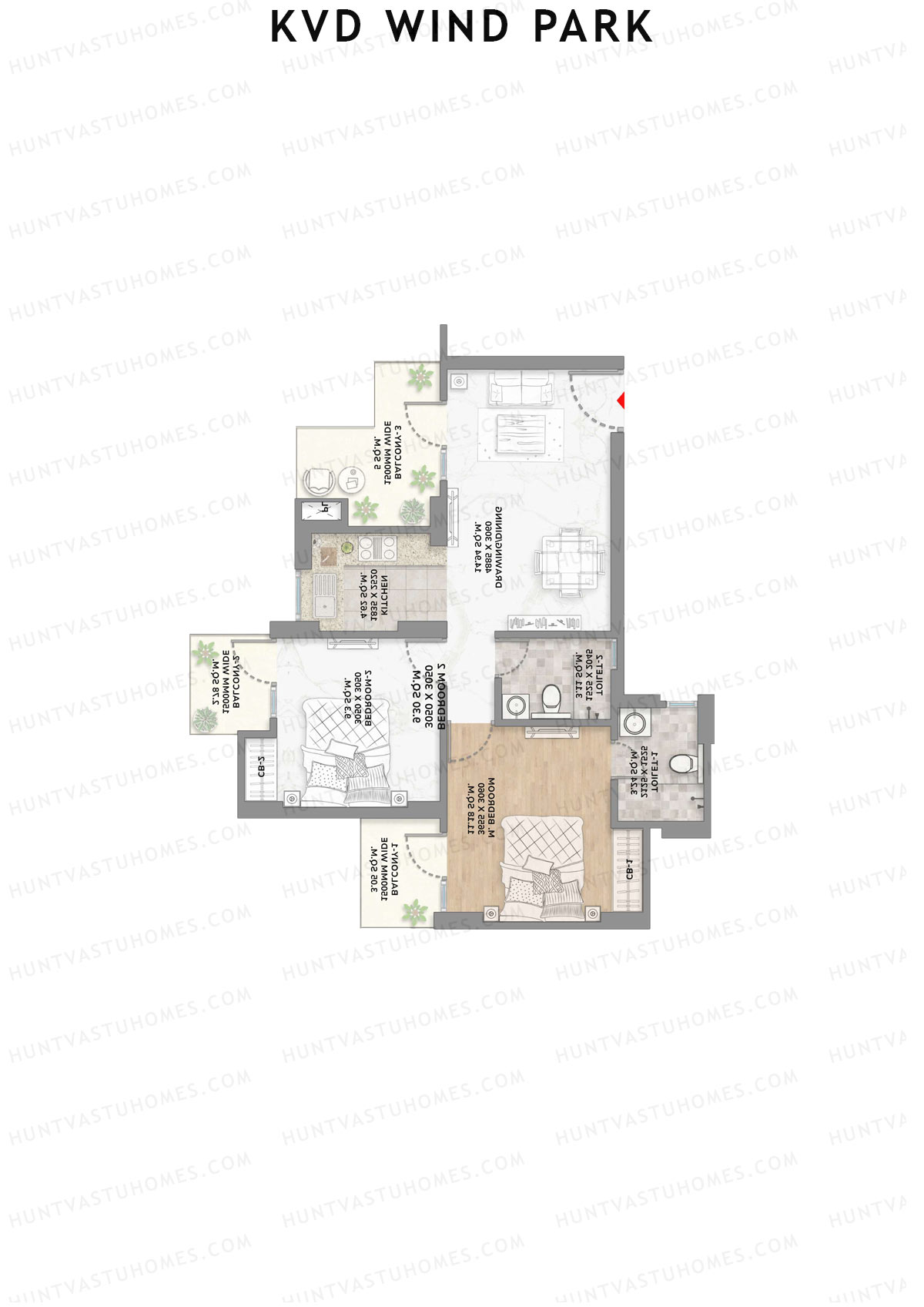 KVD Wind Park Tower 7 Unit 5 Floor Plan