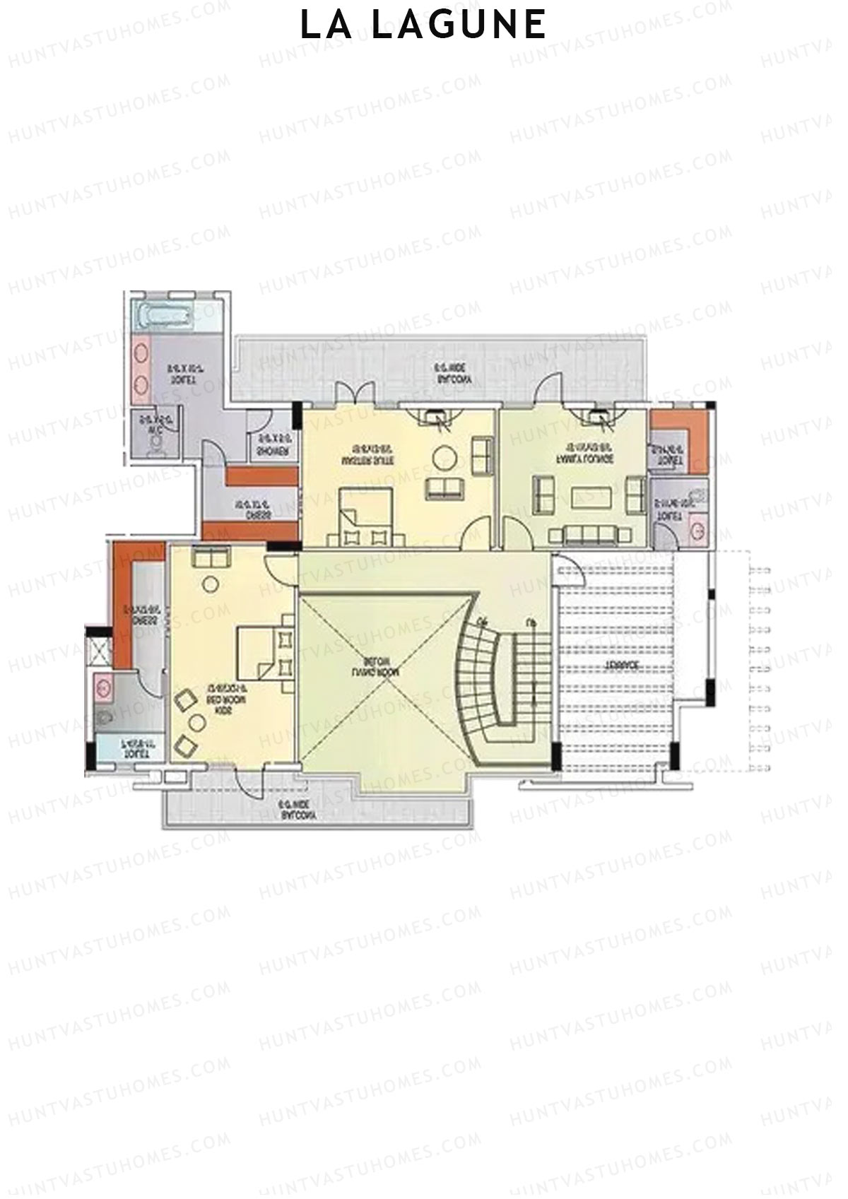 La Lagune Tower A Unit 2  TYPE PH LW(Penthouse) Floor Plan