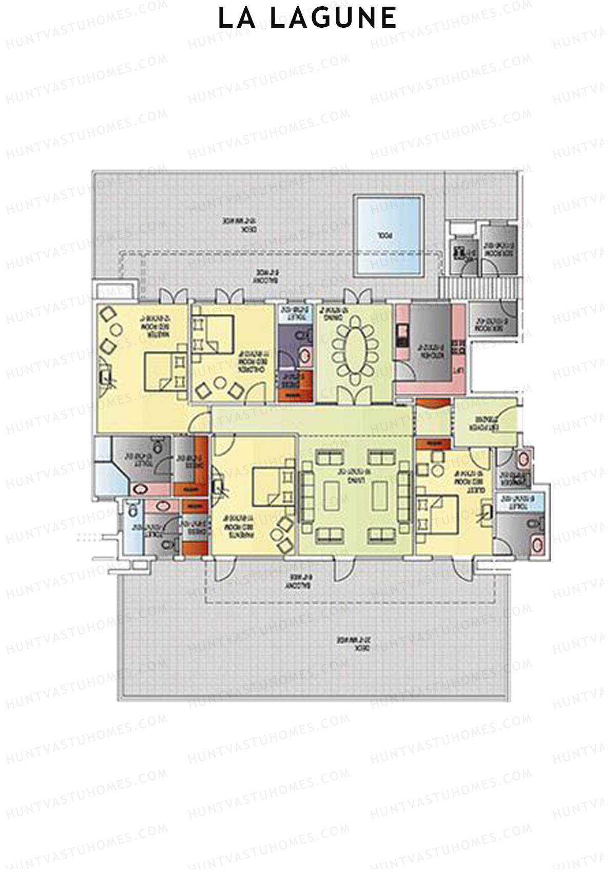 La Lagune Tower C Unit 1 Floor Plan