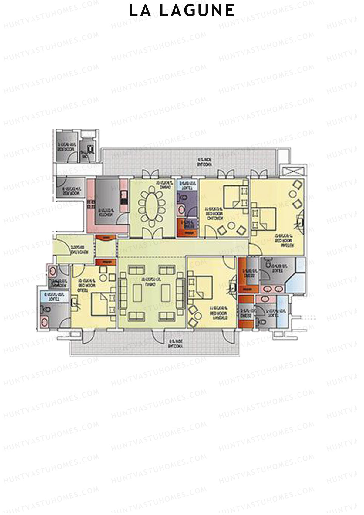 La Lagune Tower D Unit 2 Floor Plan