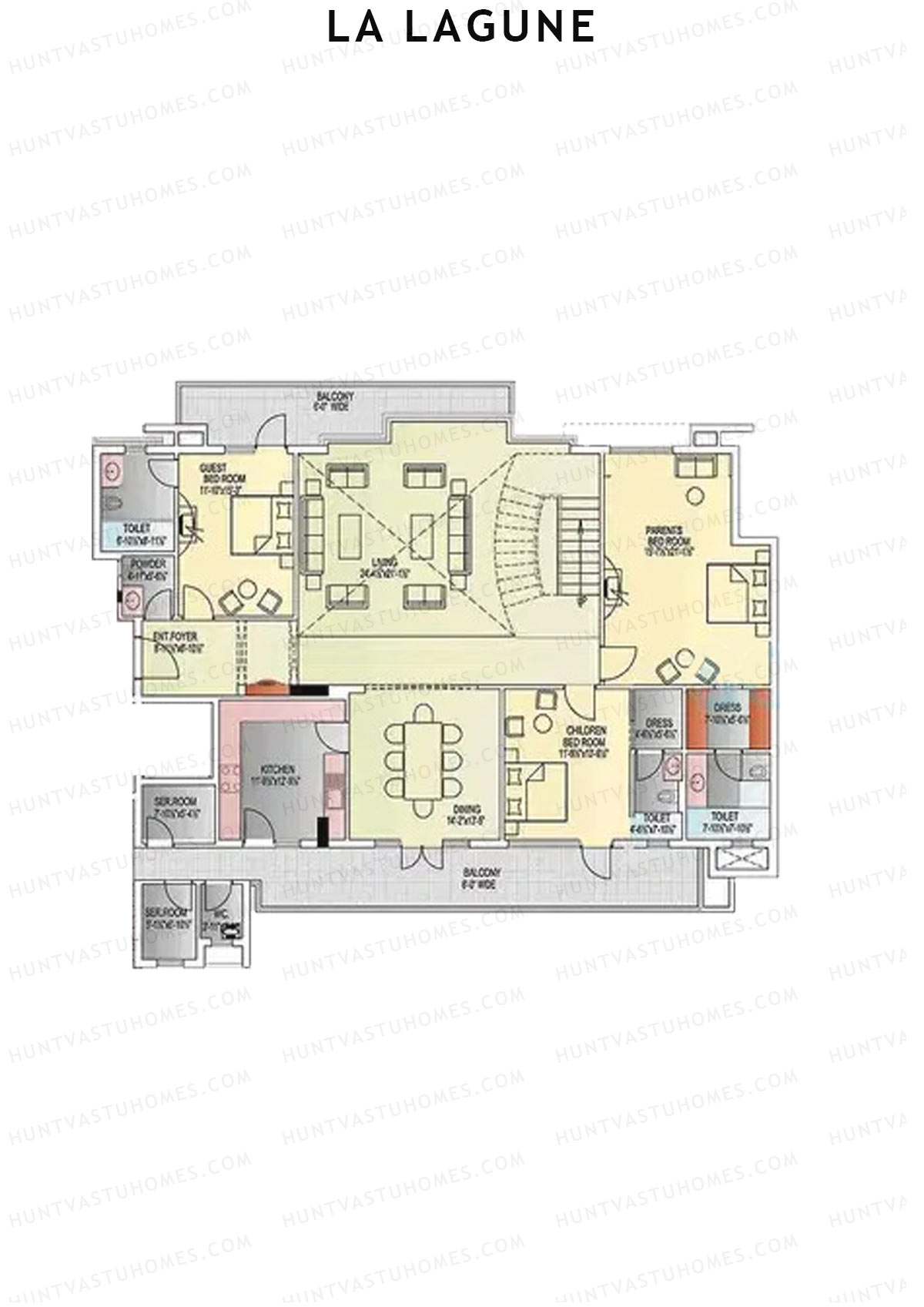 La Lagune Tower E Unit 2  TYPE PH LW(Penthouse) Floor Plan