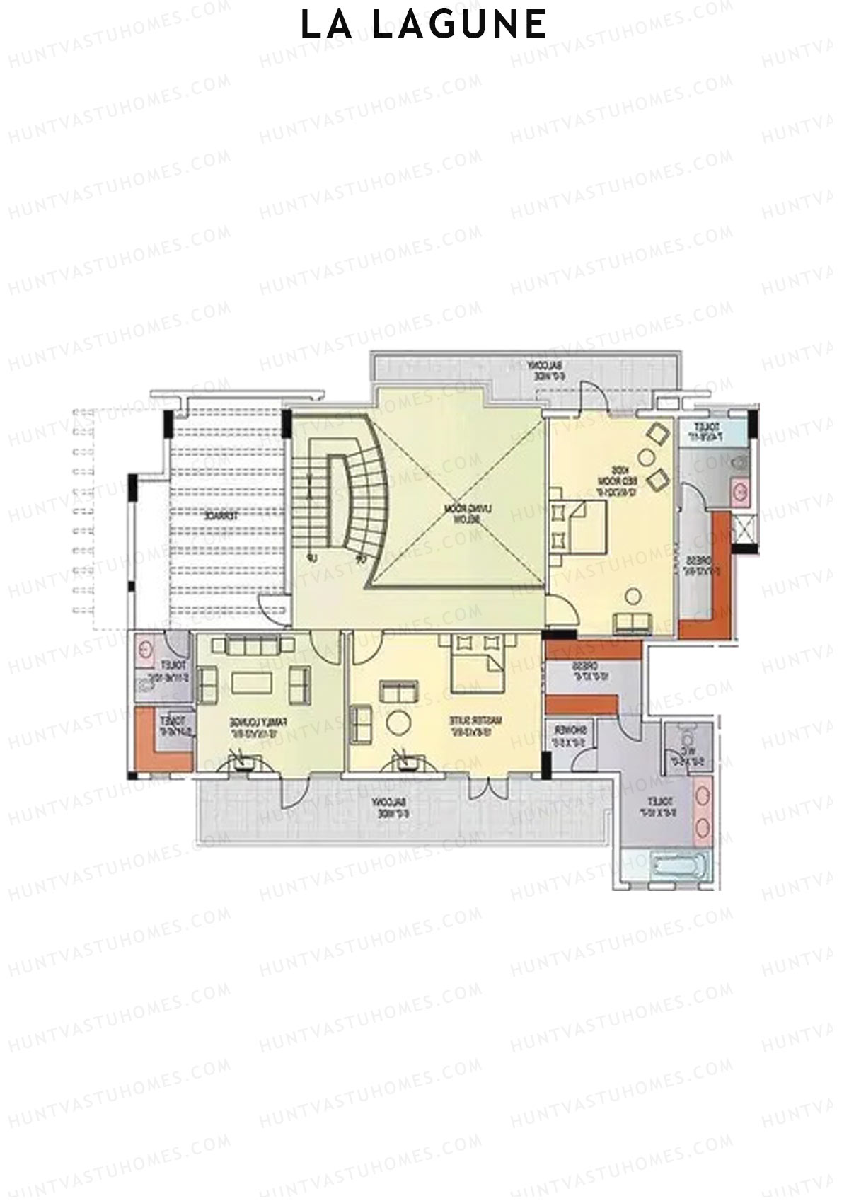 La Lagune Tower F Unit 1  TYPE PH LW(Penthouse) Floor Plan