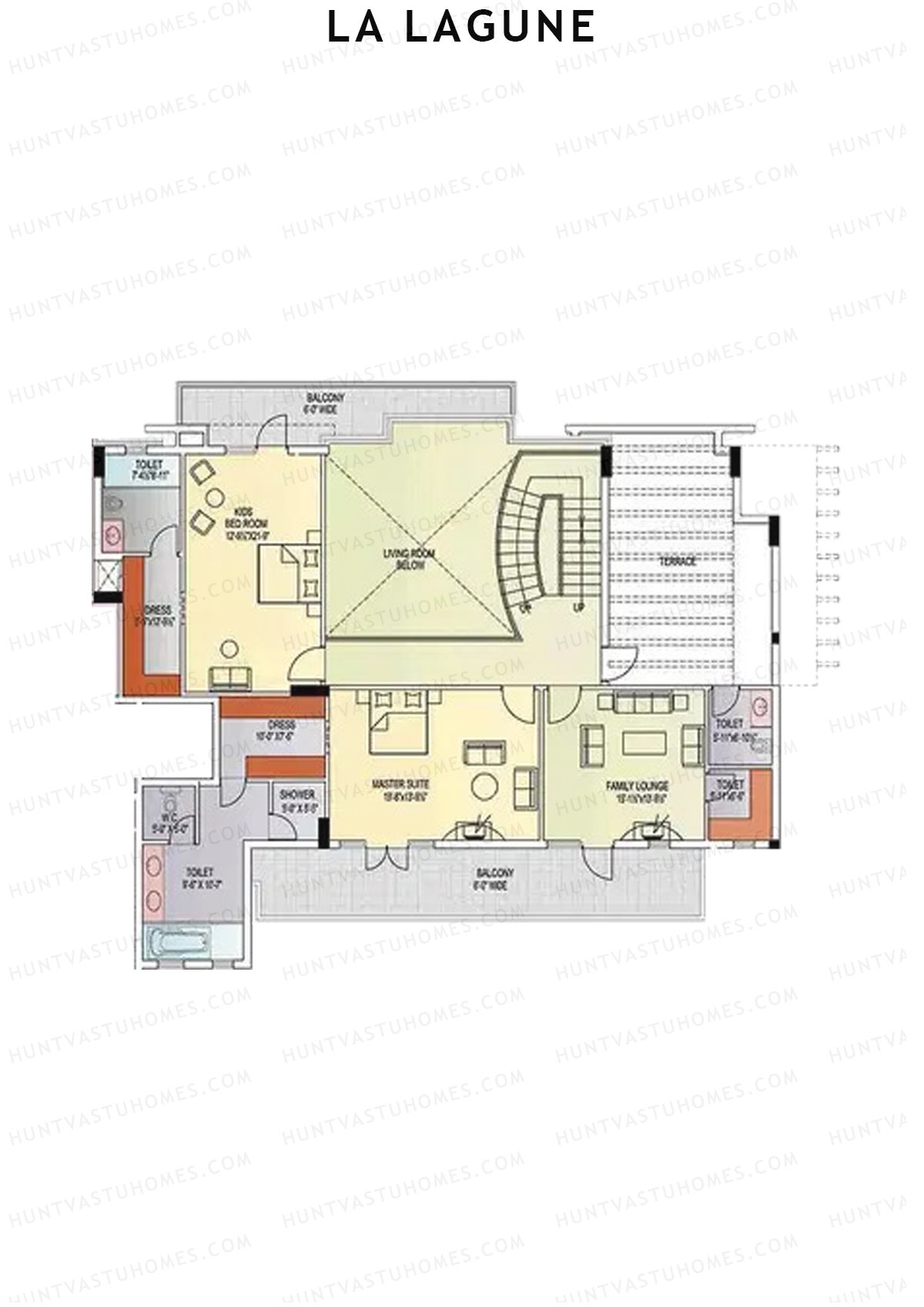 La Lagune Tower F Unit 2  TYPE PH LW(Penthouse) Floor Plan