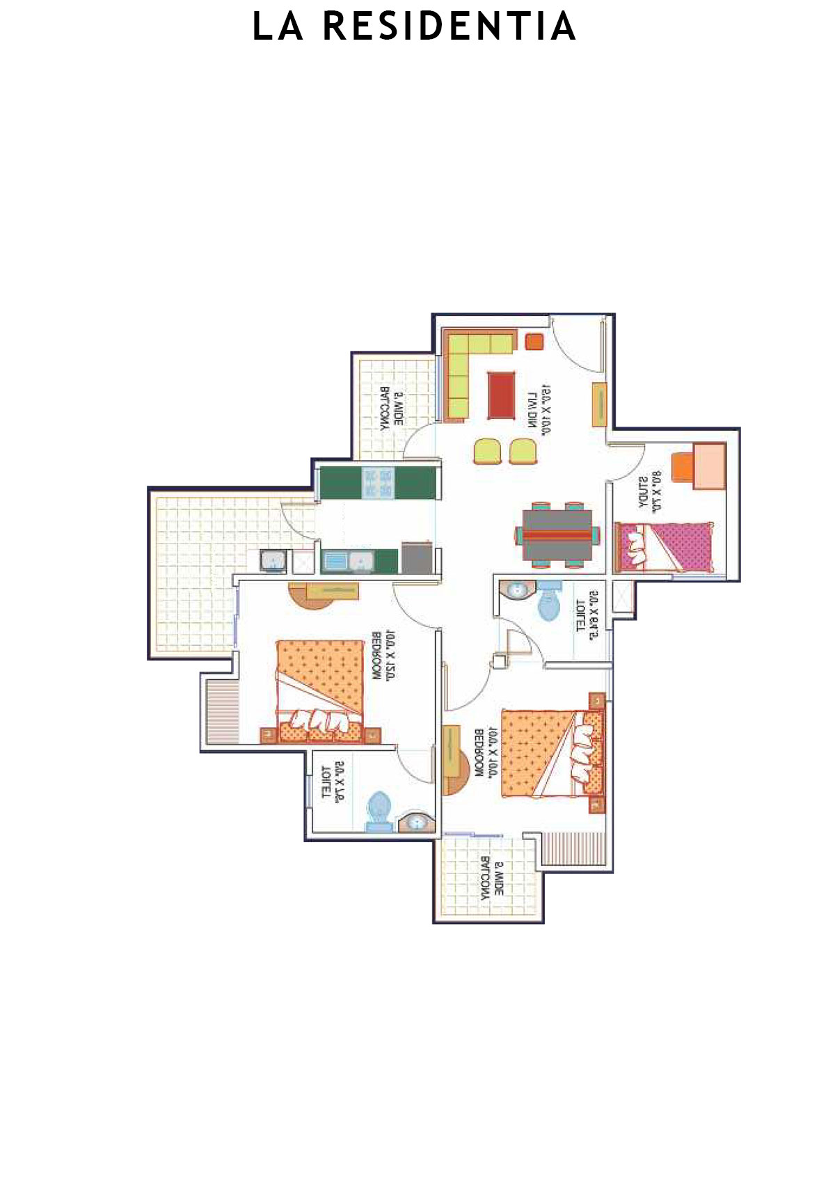 La Residentia Tower 11 Unit 1 Floor Plan