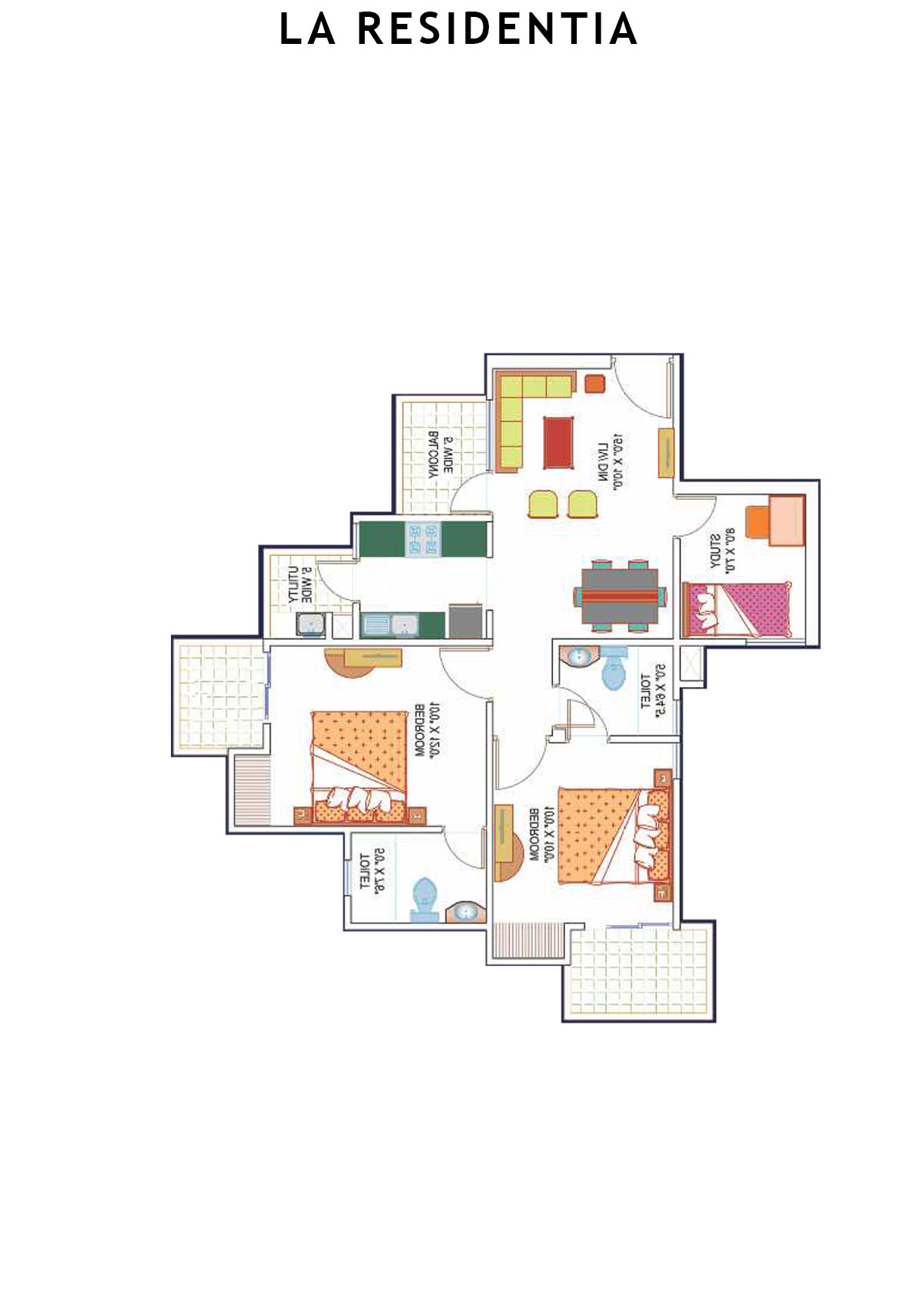 La Residentia Tower 11 Unit 1 Floor Plan