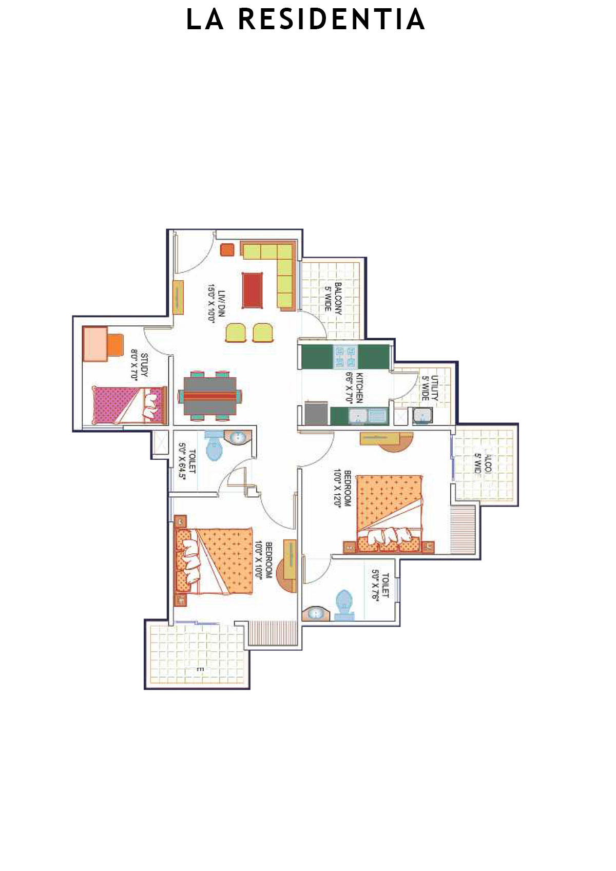 La Residentia Tower 11 Unit 2 Floor Plan
