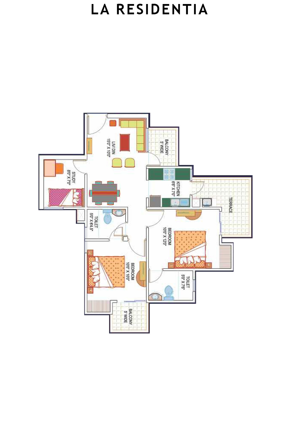 La Residentia Tower 11 Unit 2 Floor Plan