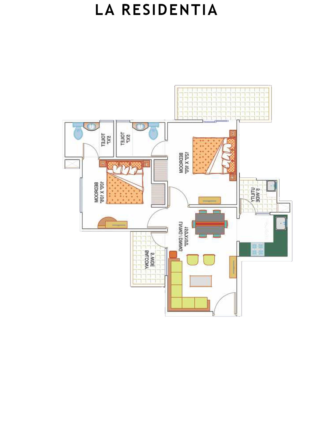 La Residentia Tower 11 Unit 3 Floor Plan