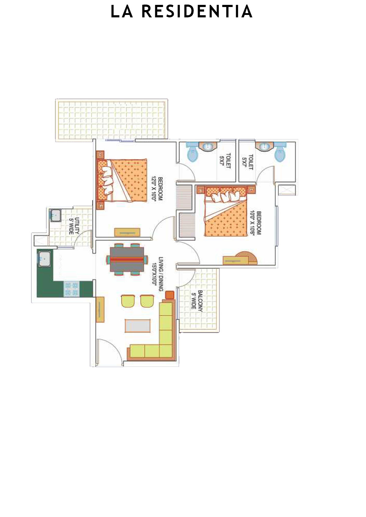La Residentia Tower 11 Unit 4 Floor Plan