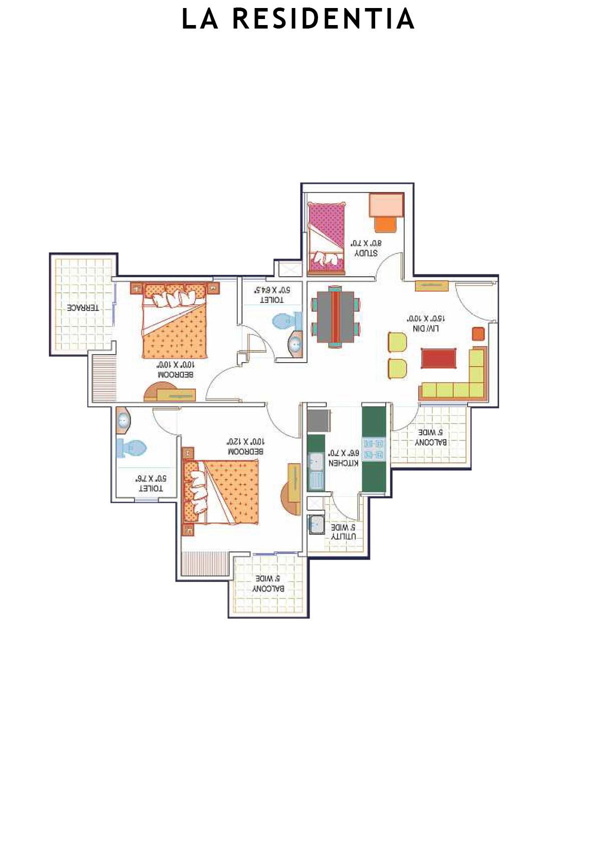 La Residentia Tower 12 Unit 2 Floor Plan