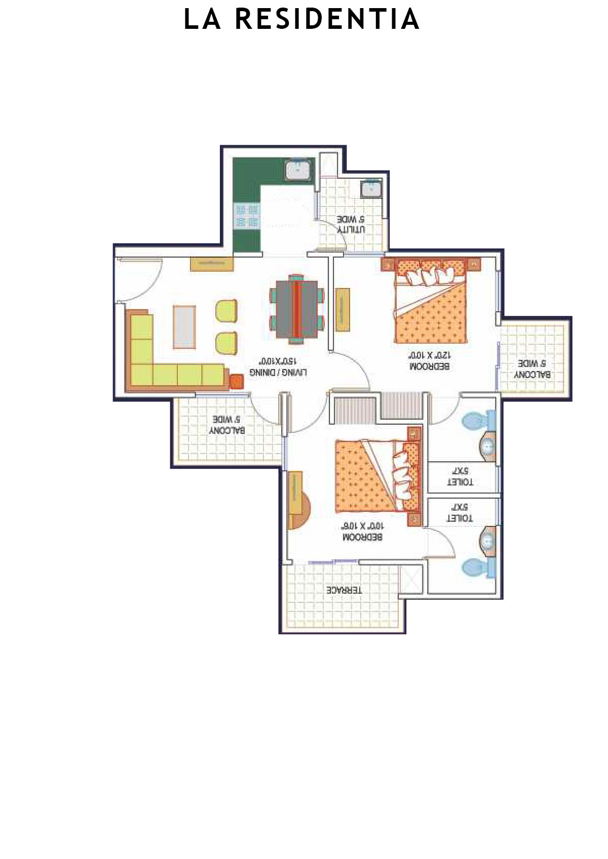 La Residentia Tower 12 Unit 4 Floor Plan