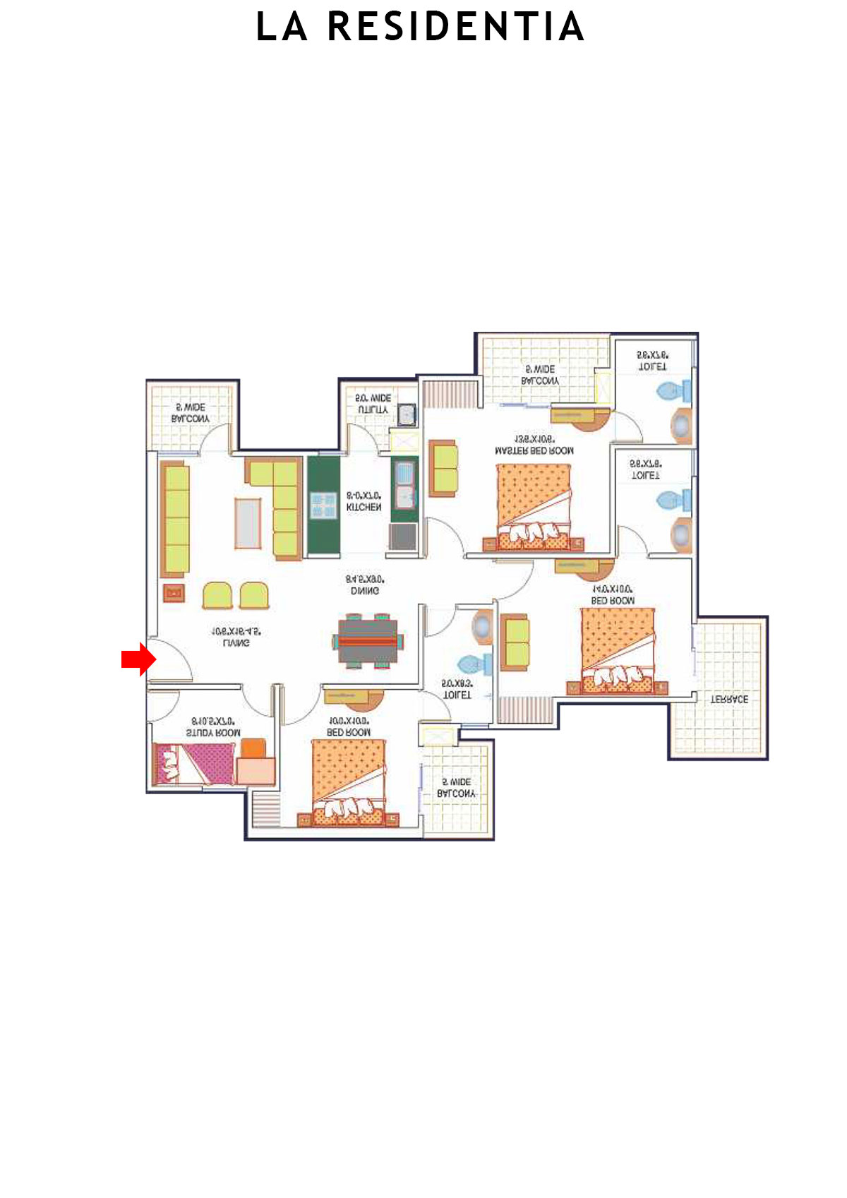 La Residentia Tower 17 Unit 1 Floor Plan