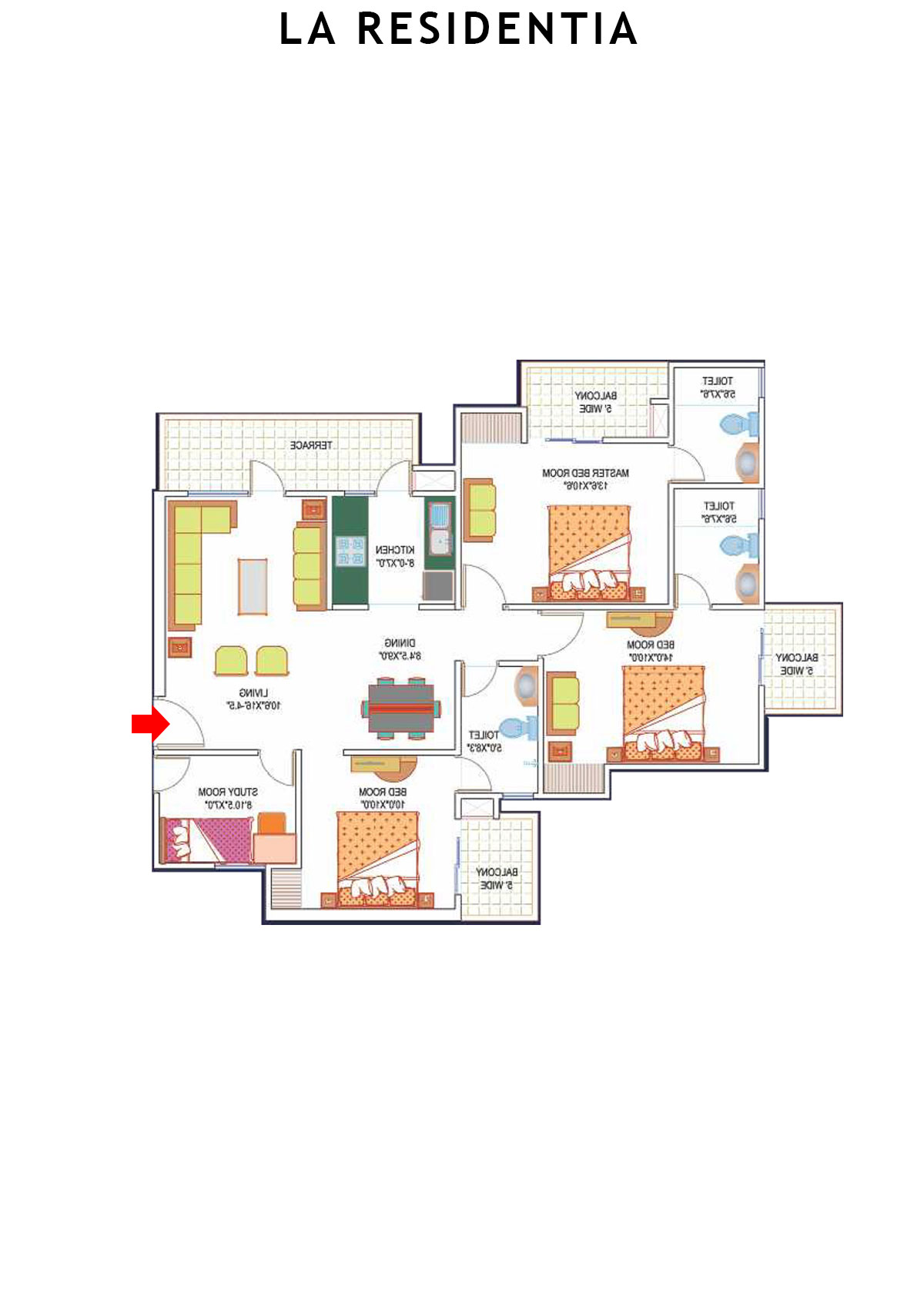 La Residentia Tower 17 Unit 1 Floor Plan