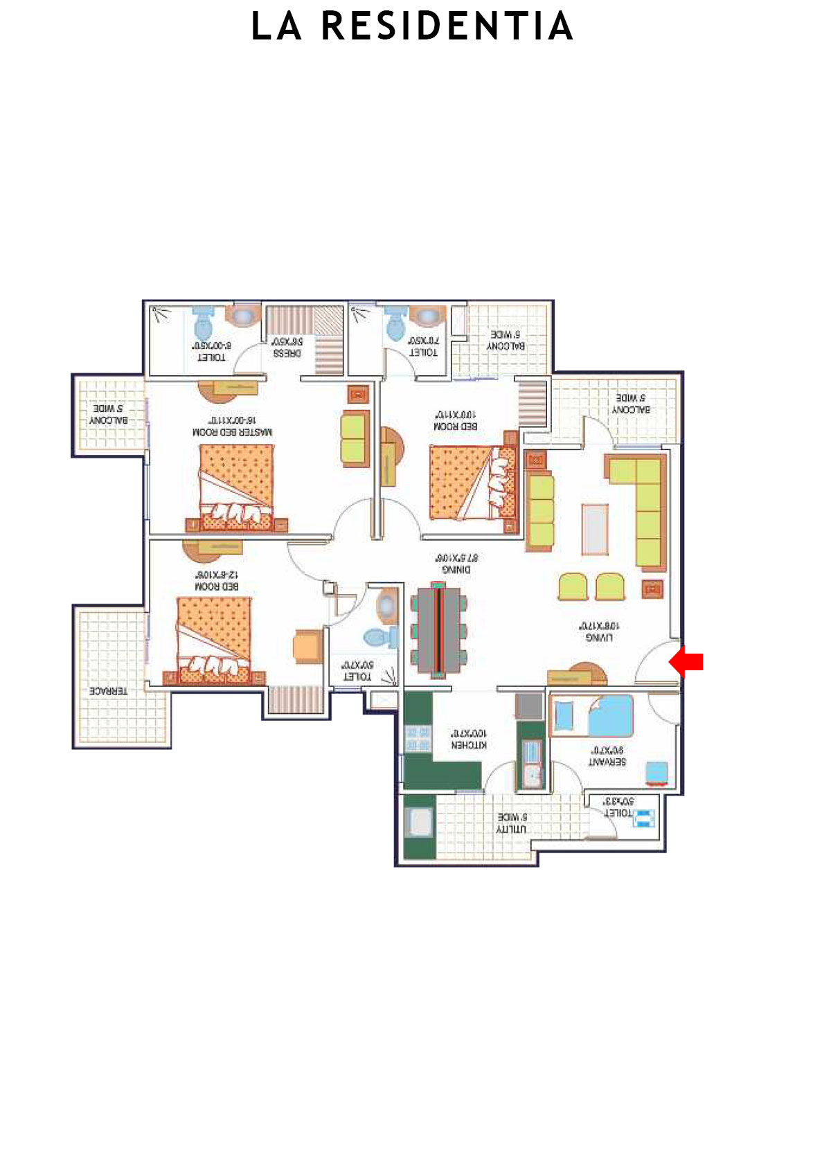 La Residentia Tower 17 Unit 3 Floor Plan