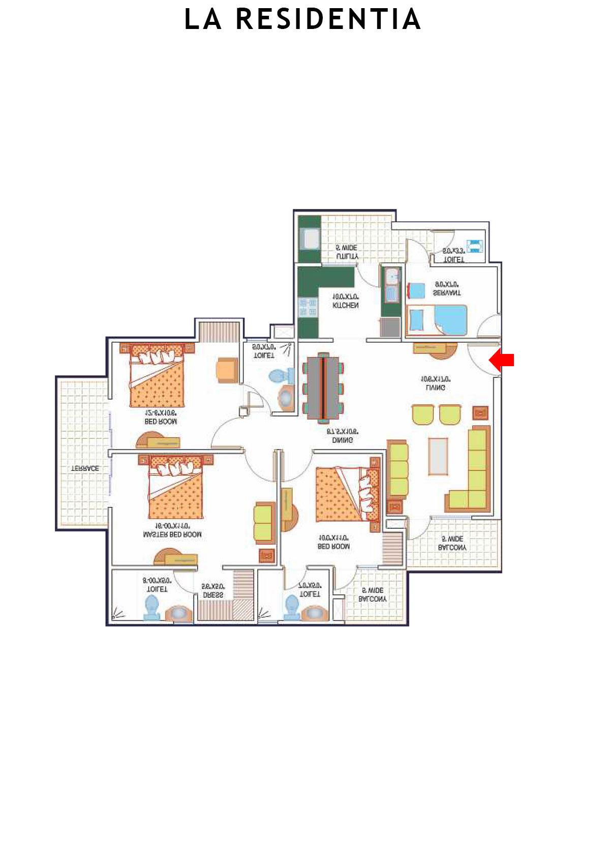 La Residentia Tower 17 Unit 4 Floor Plan