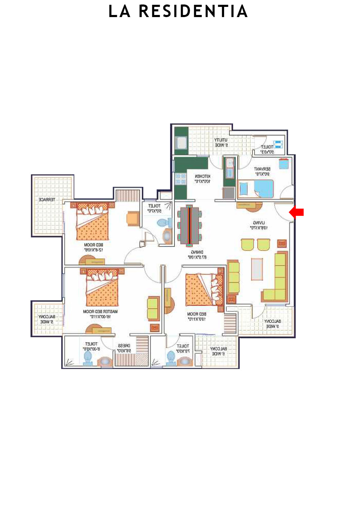 La Residentia Tower 17 Unit 4 Floor Plan