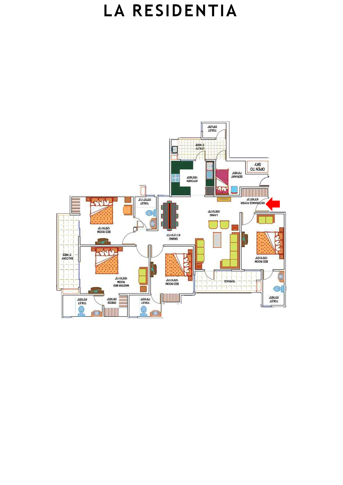 La Residentia Tower 1 Unit 1 Floor Plan