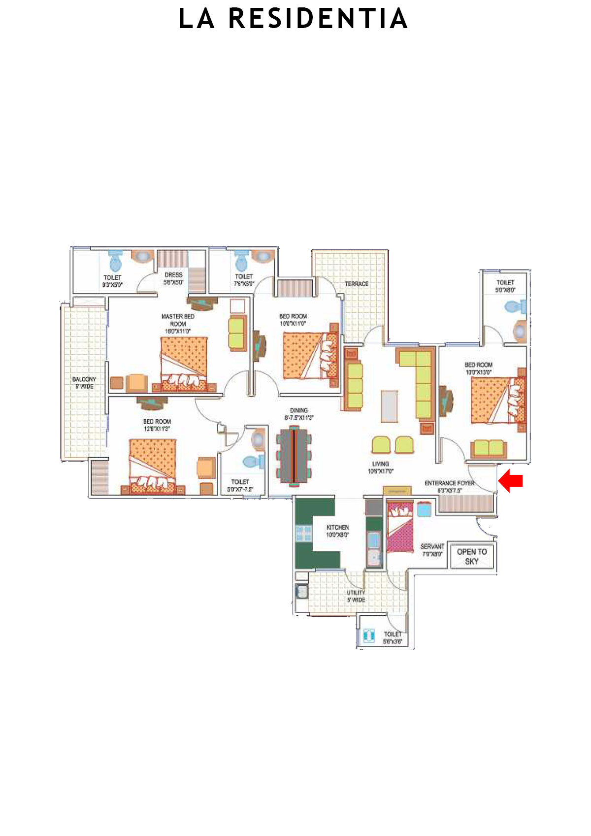 La Residentia Tower 1 Unit 2 Floor Plan
