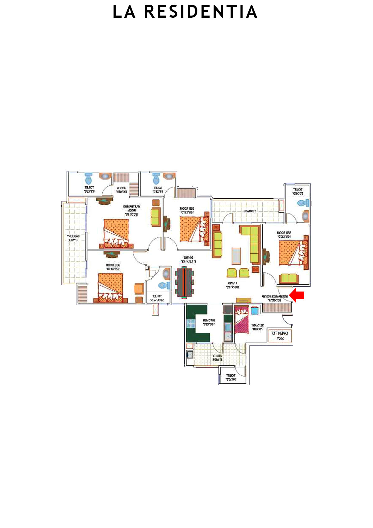 La Residentia Tower 1 Unit 2 Floor Plan