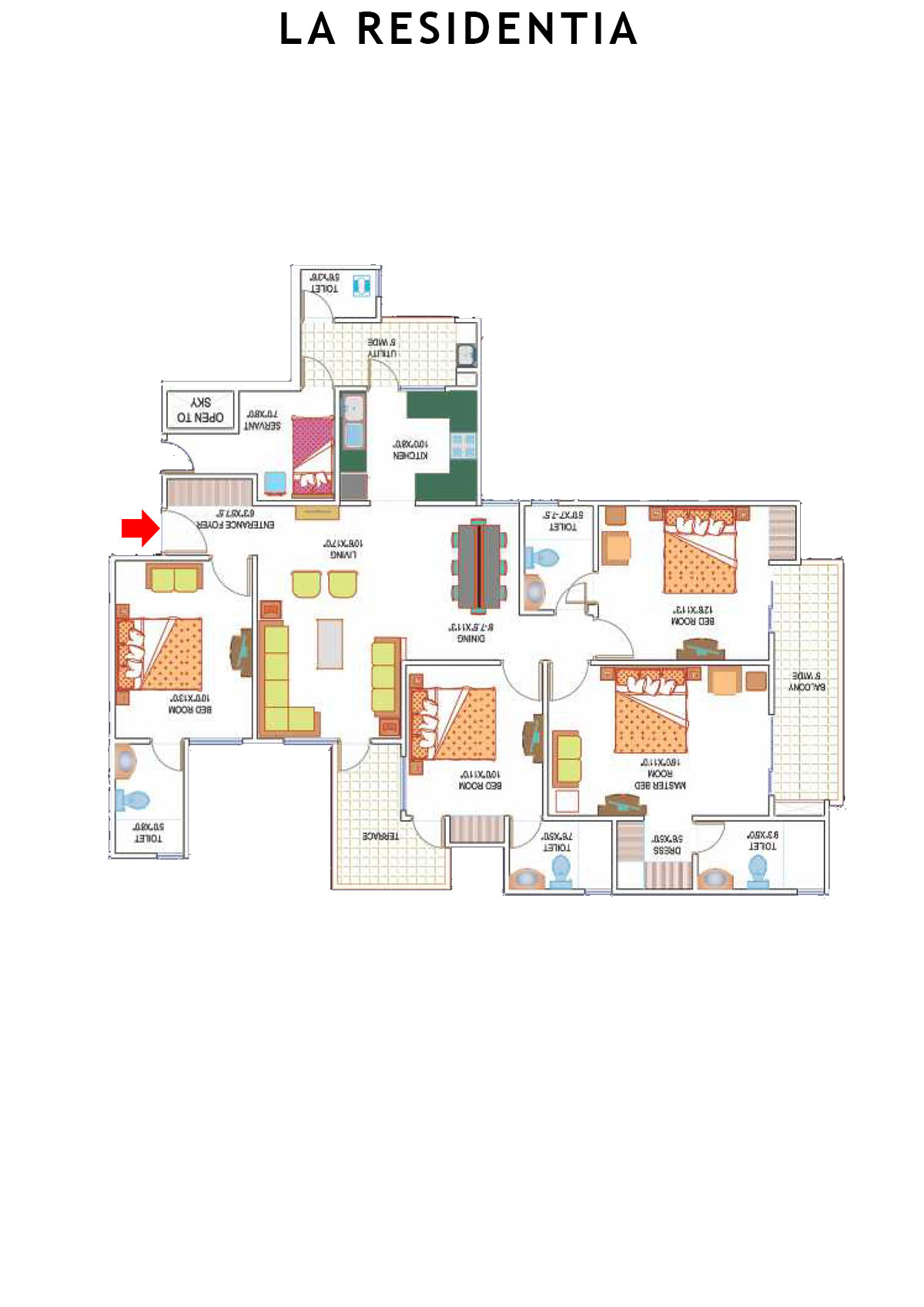 La Residentia Tower 1 Unit 3 Floor Plan