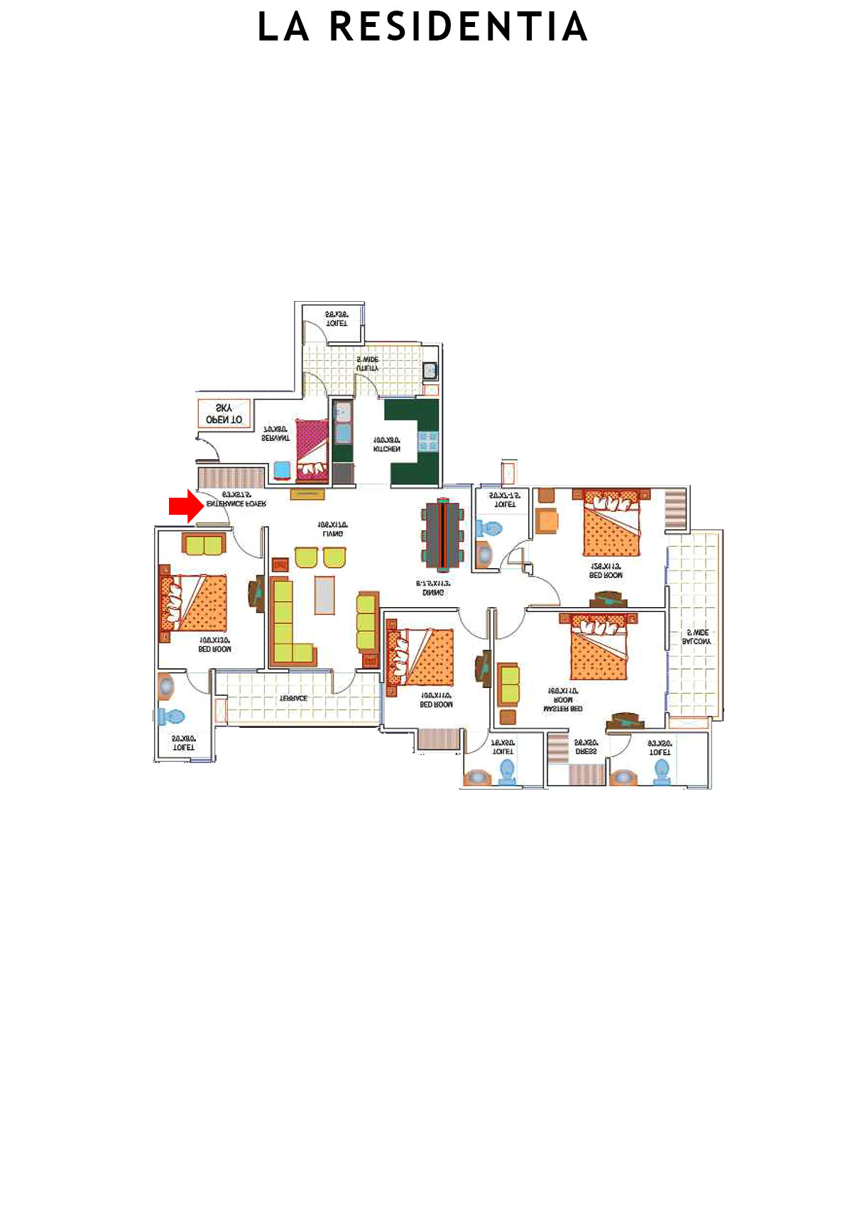 La Residentia Tower 1 Unit 3 Floor Plan