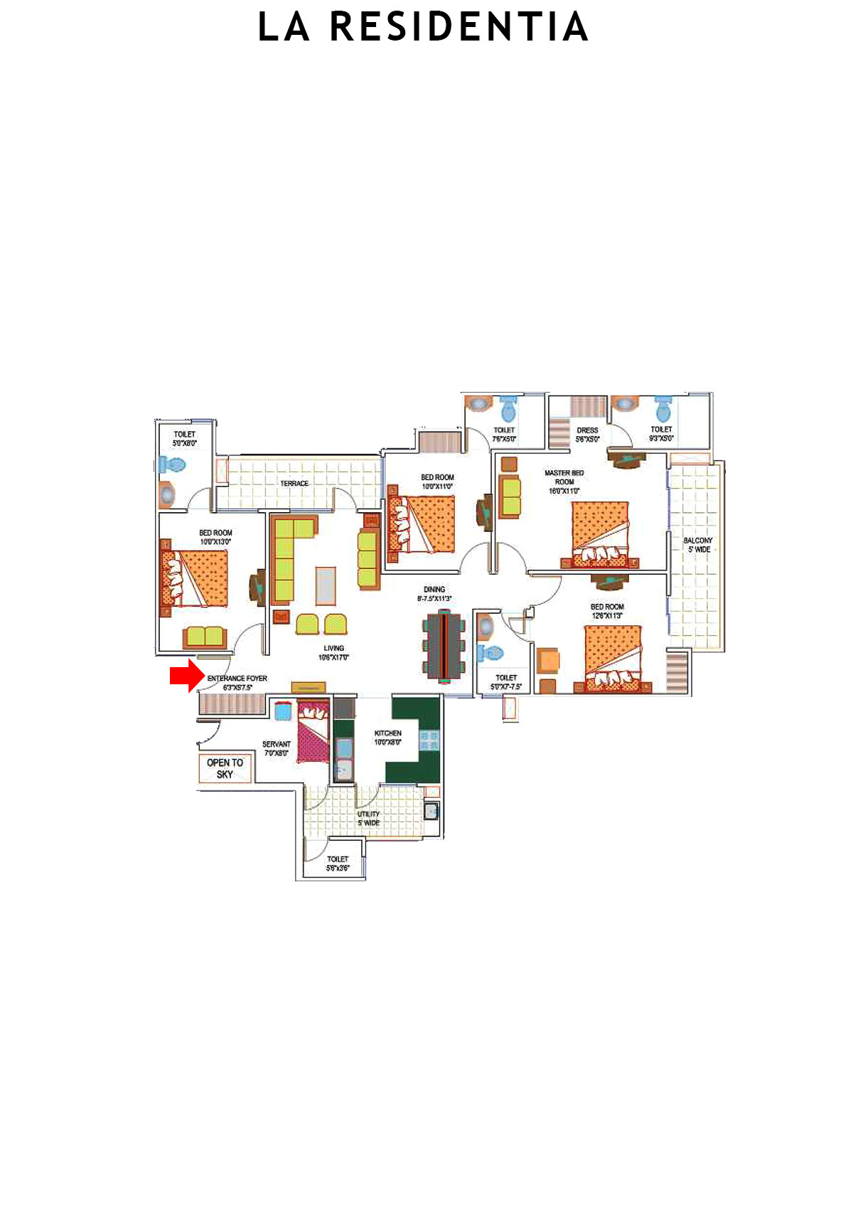 La Residentia Tower 1 Unit 4 Floor Plan
