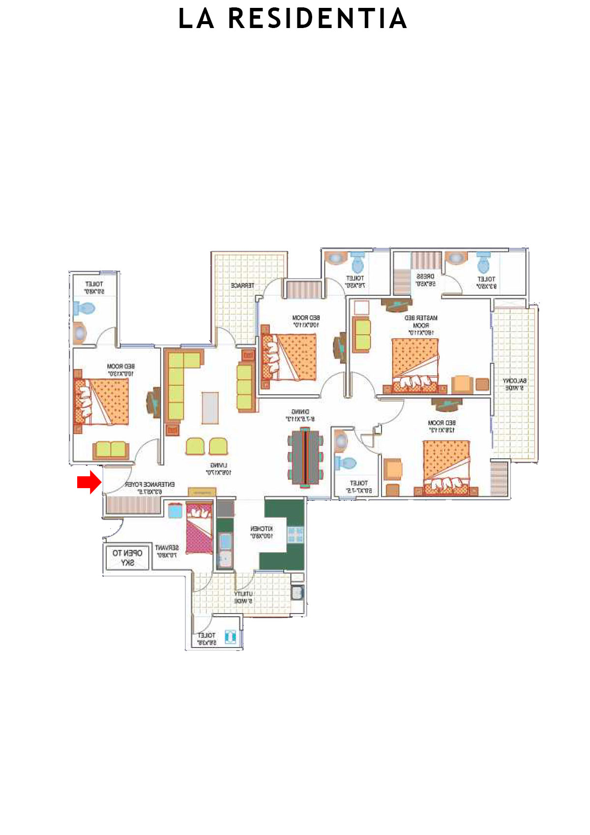La Residentia Tower 1 Unit 4 Floor Plan
