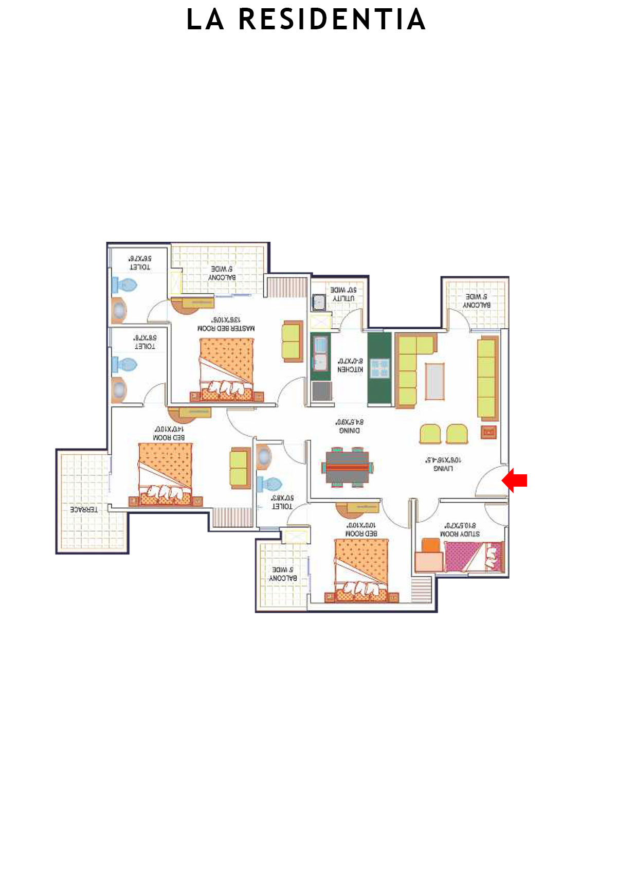 La Residentia Tower 23 Unit 1 Floor Plan